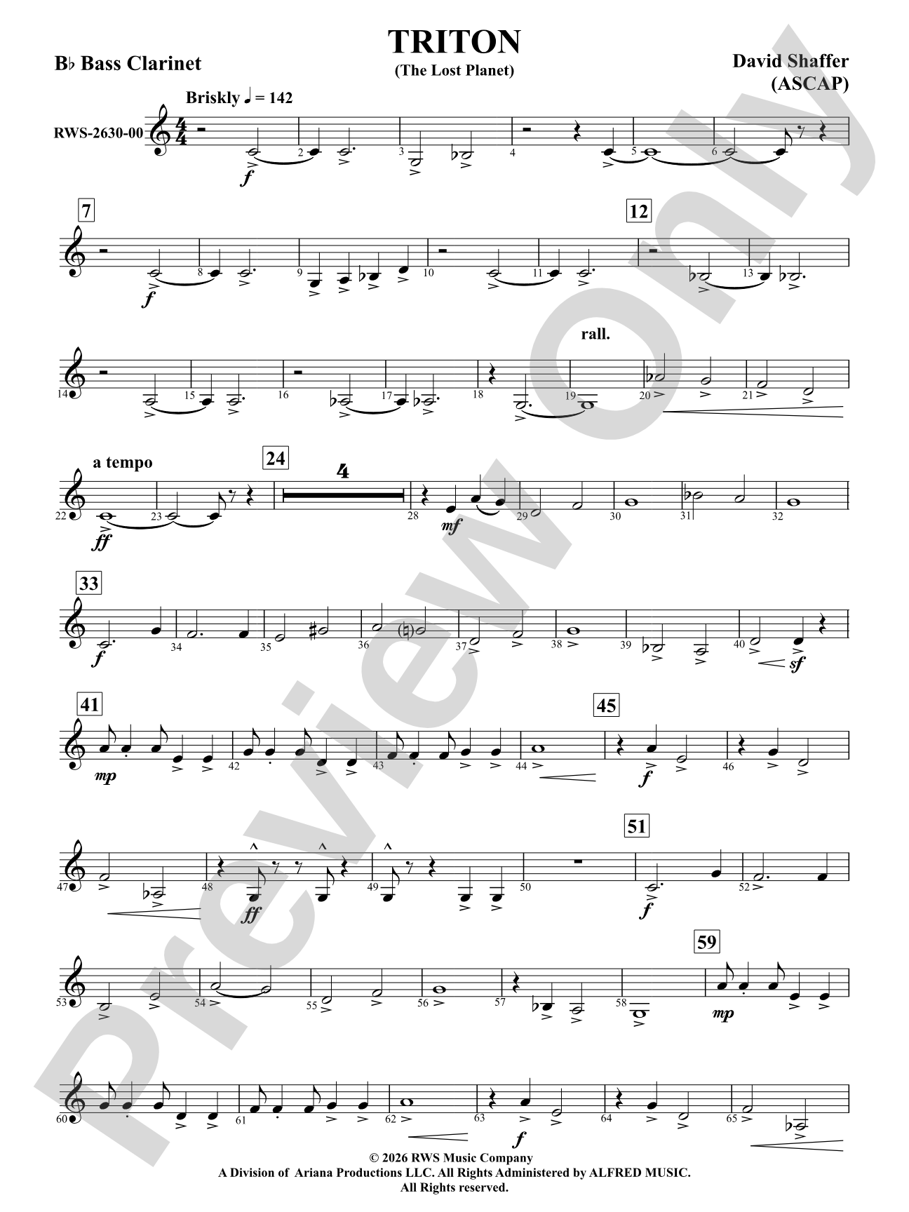 Triton: B-flat Bass Clarinet