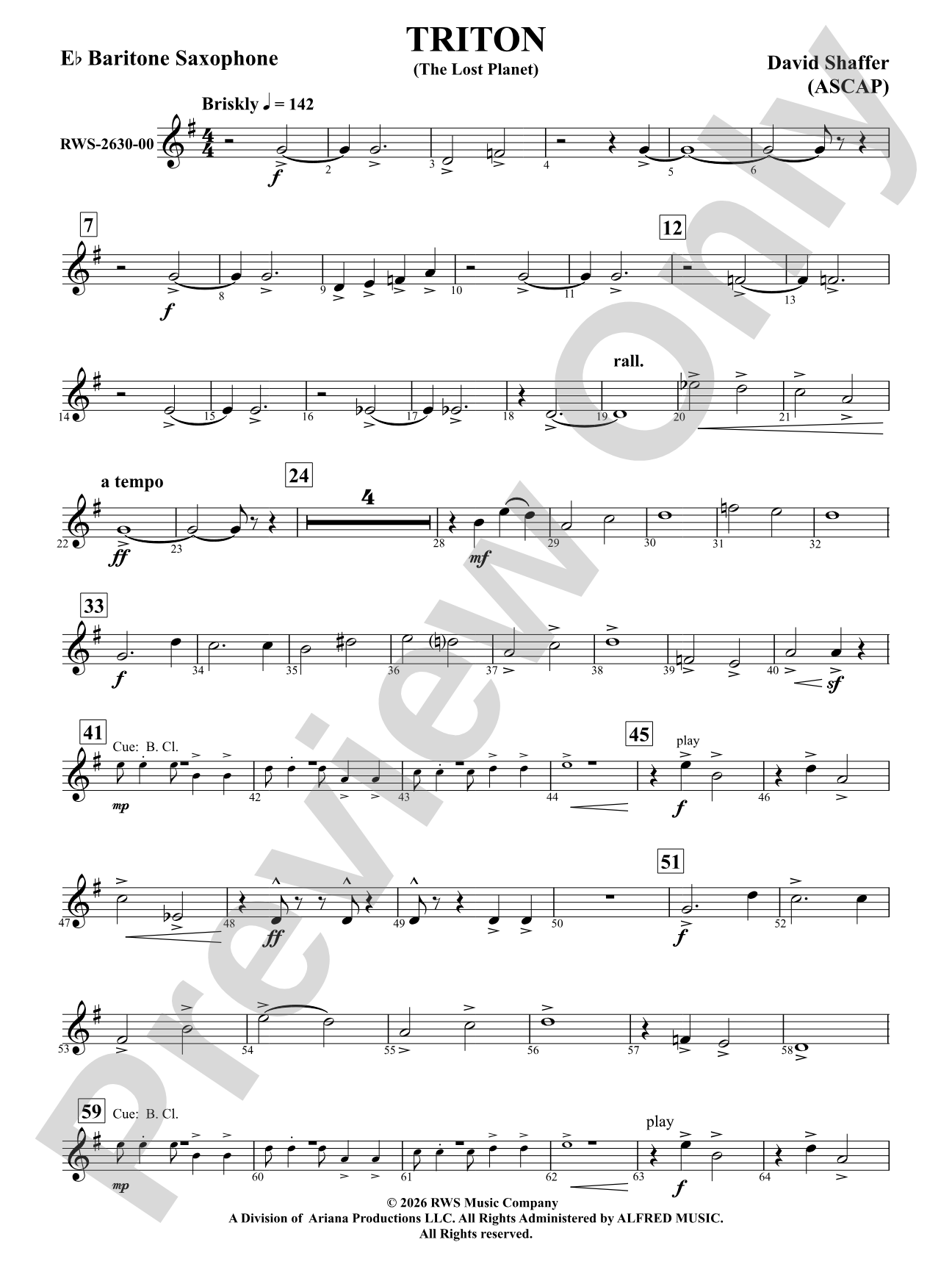Triton: E-flat Baritone Saxophone