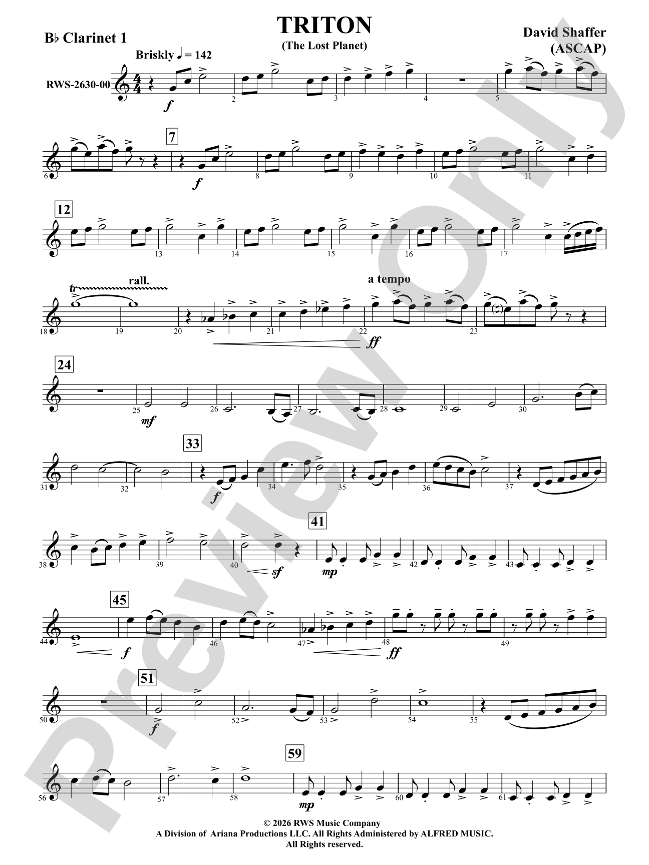 Triton: 1st B-flat Clarinet