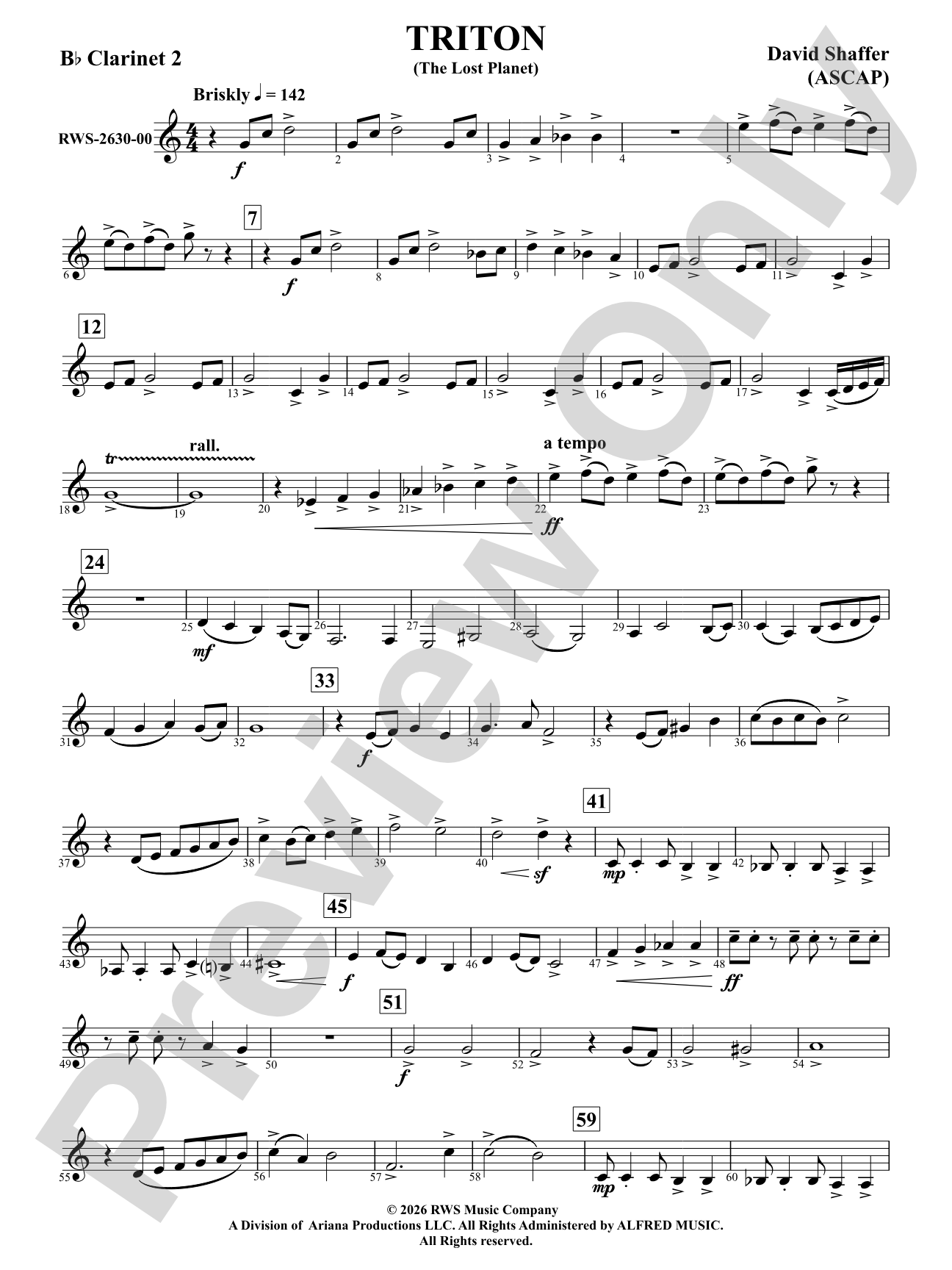 Triton: 2nd B-flat Clarinet