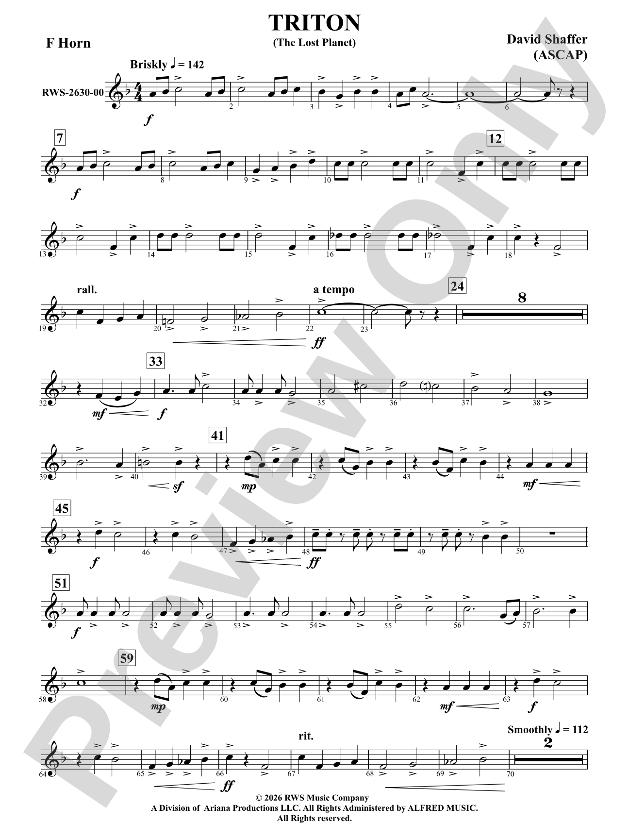 Triton: 1st F Horn