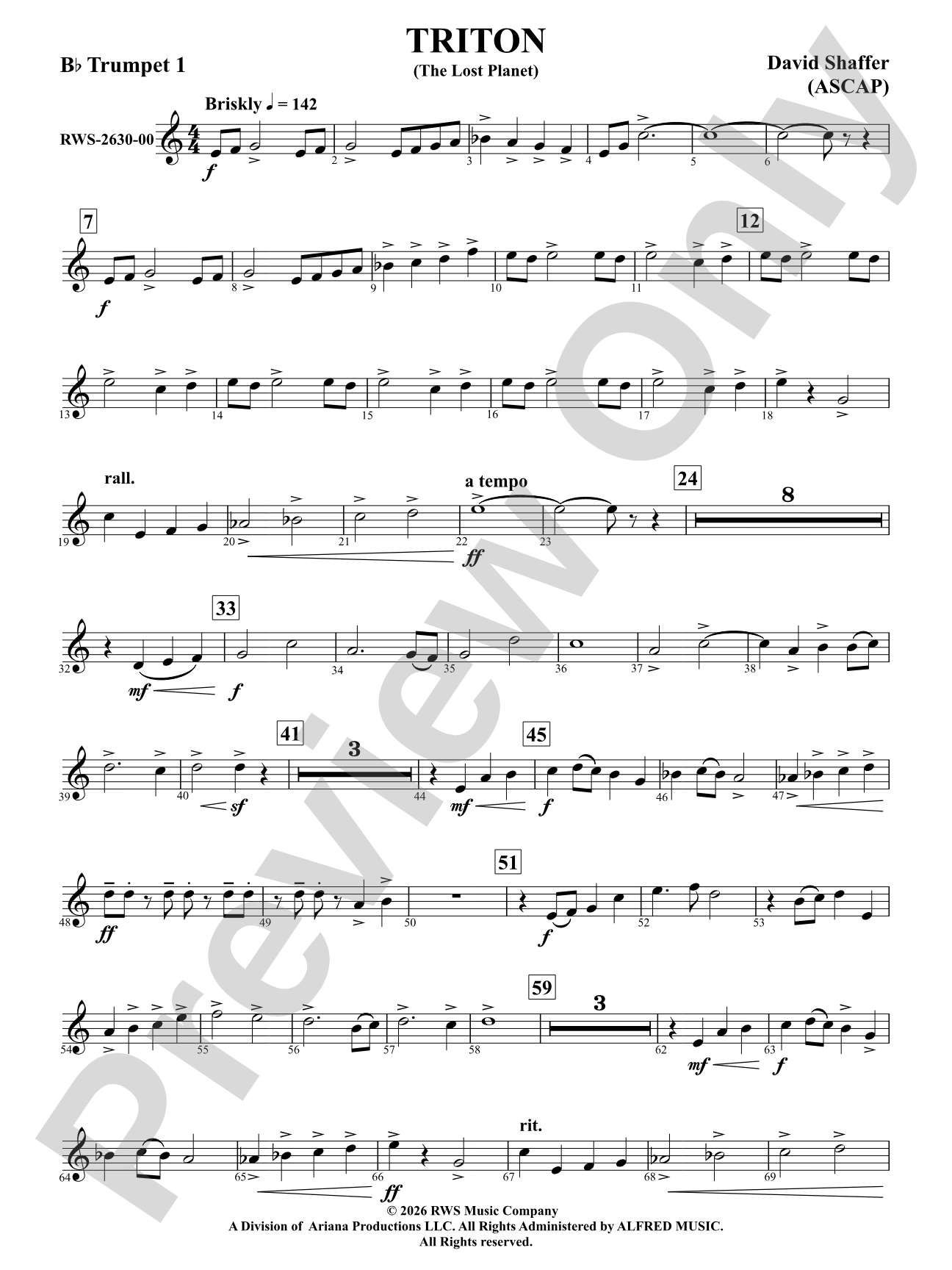 Triton: 1st B-flat Trumpet