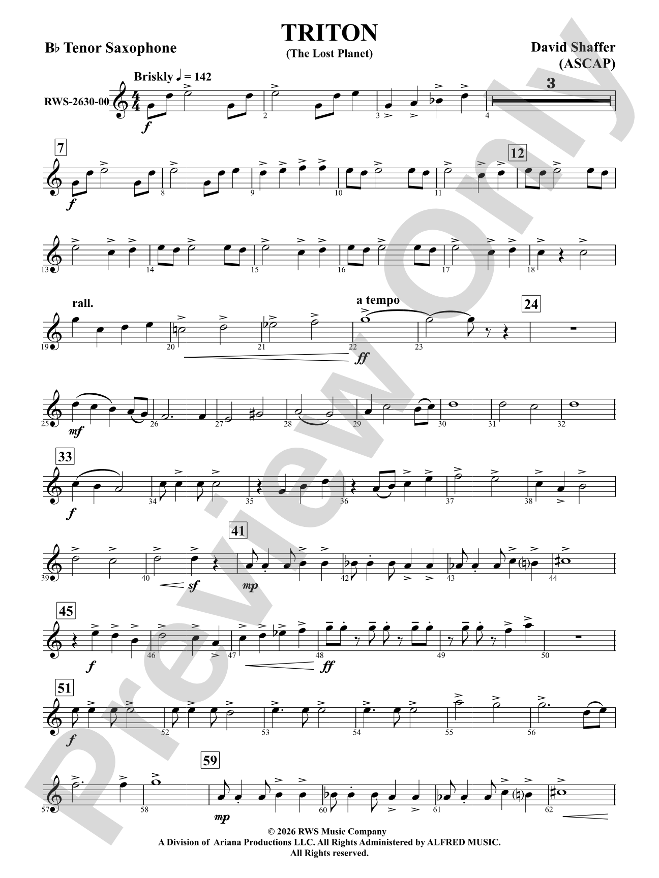 Triton: B-flat Tenor Saxophone