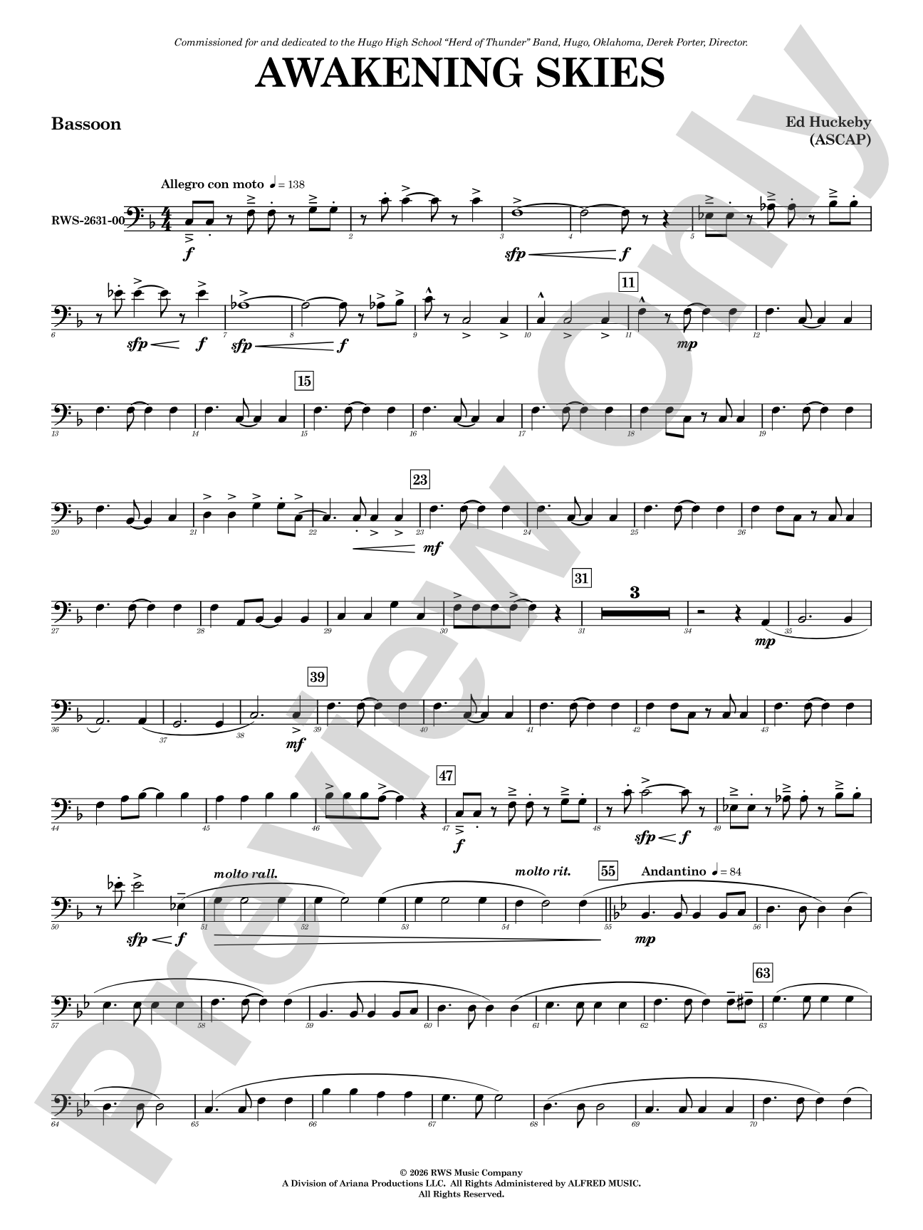 Awakening Skies: Bassoon