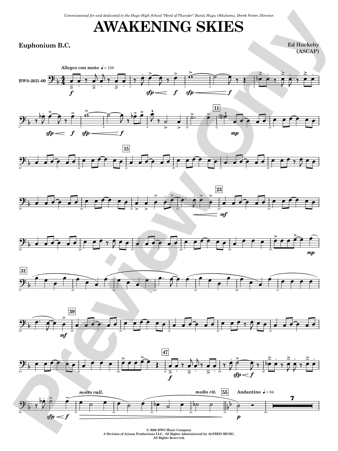 Awakening Skies: Baritone B.C.