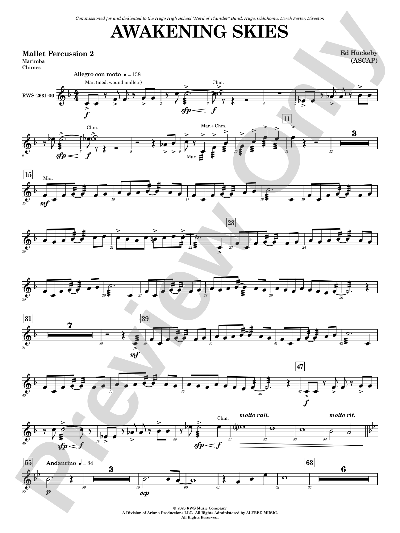 Awakening Skies: 2nd Mallet Percussion