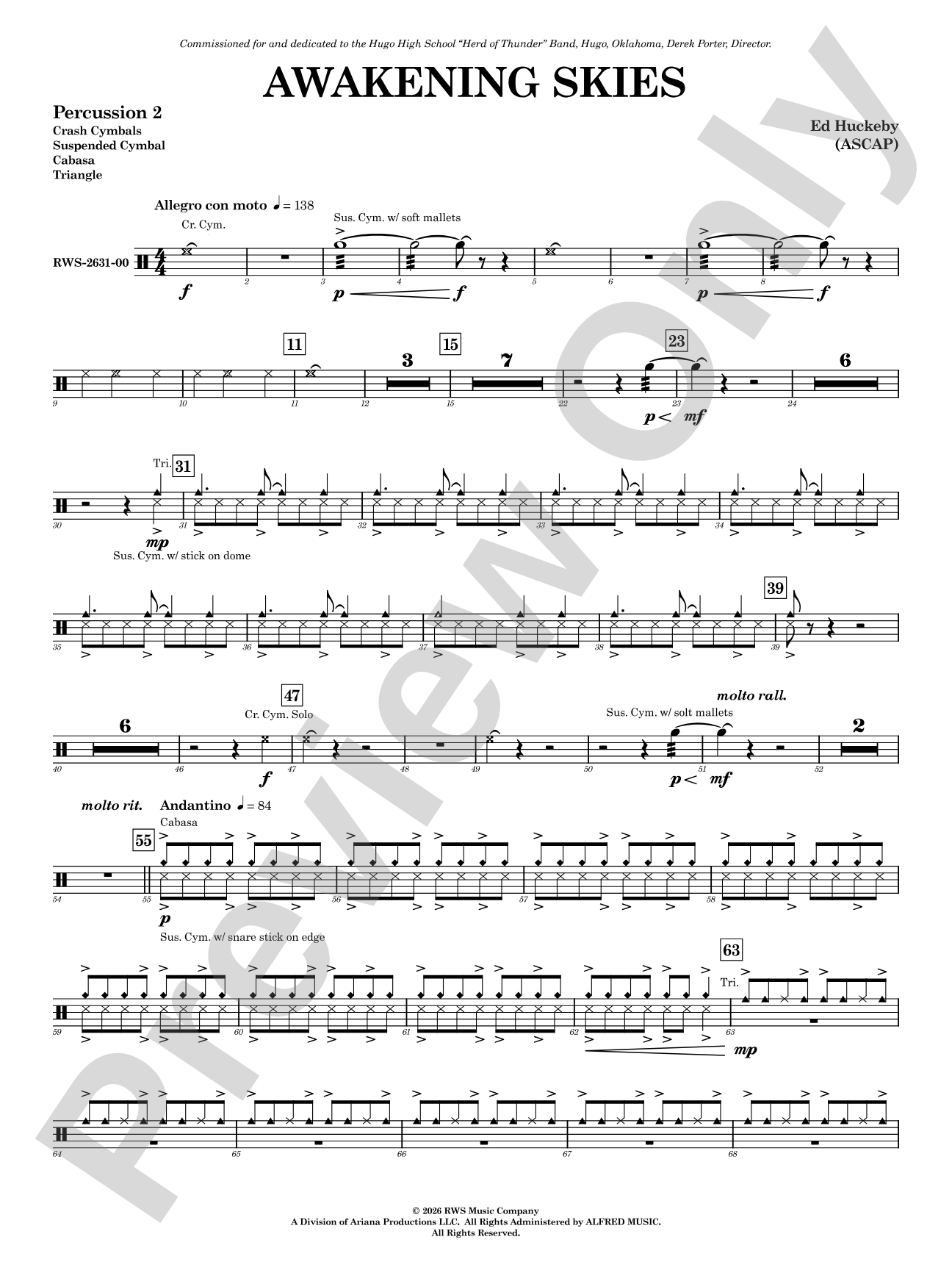 Awakening Skies: 2nd Percussion