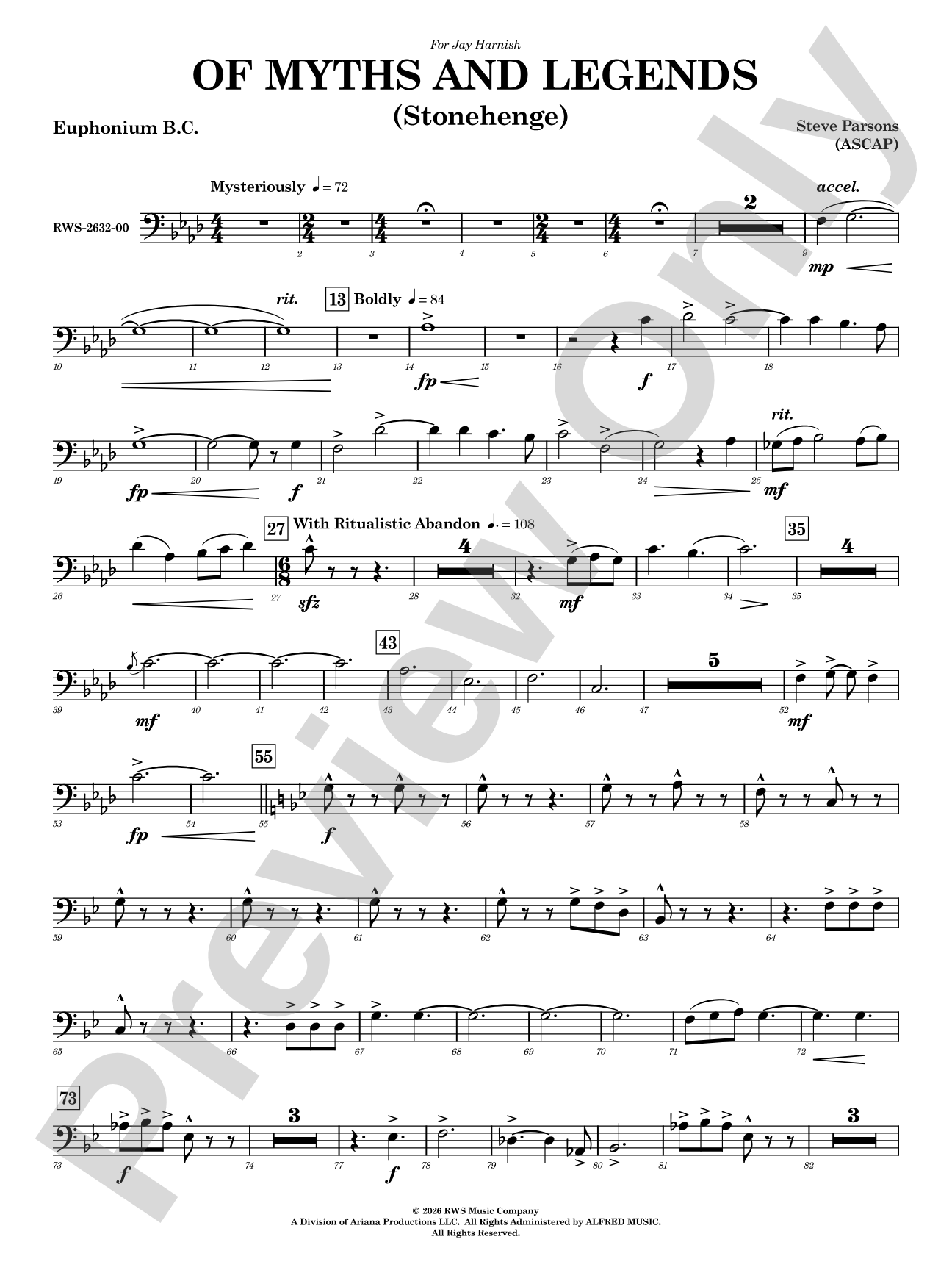 Of Myths and Legends: Baritone B.C.