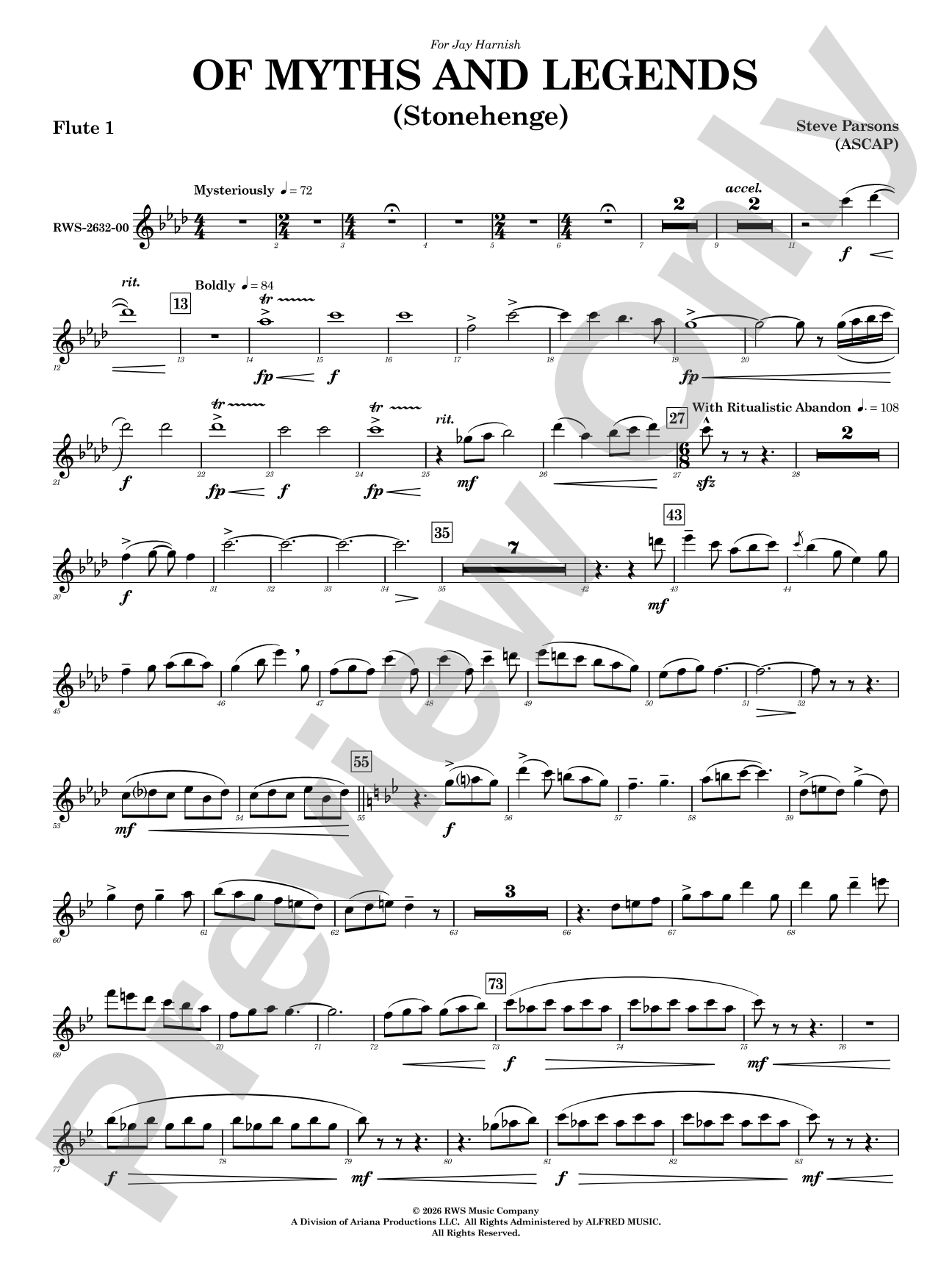 Of Myths and Legends: Flute