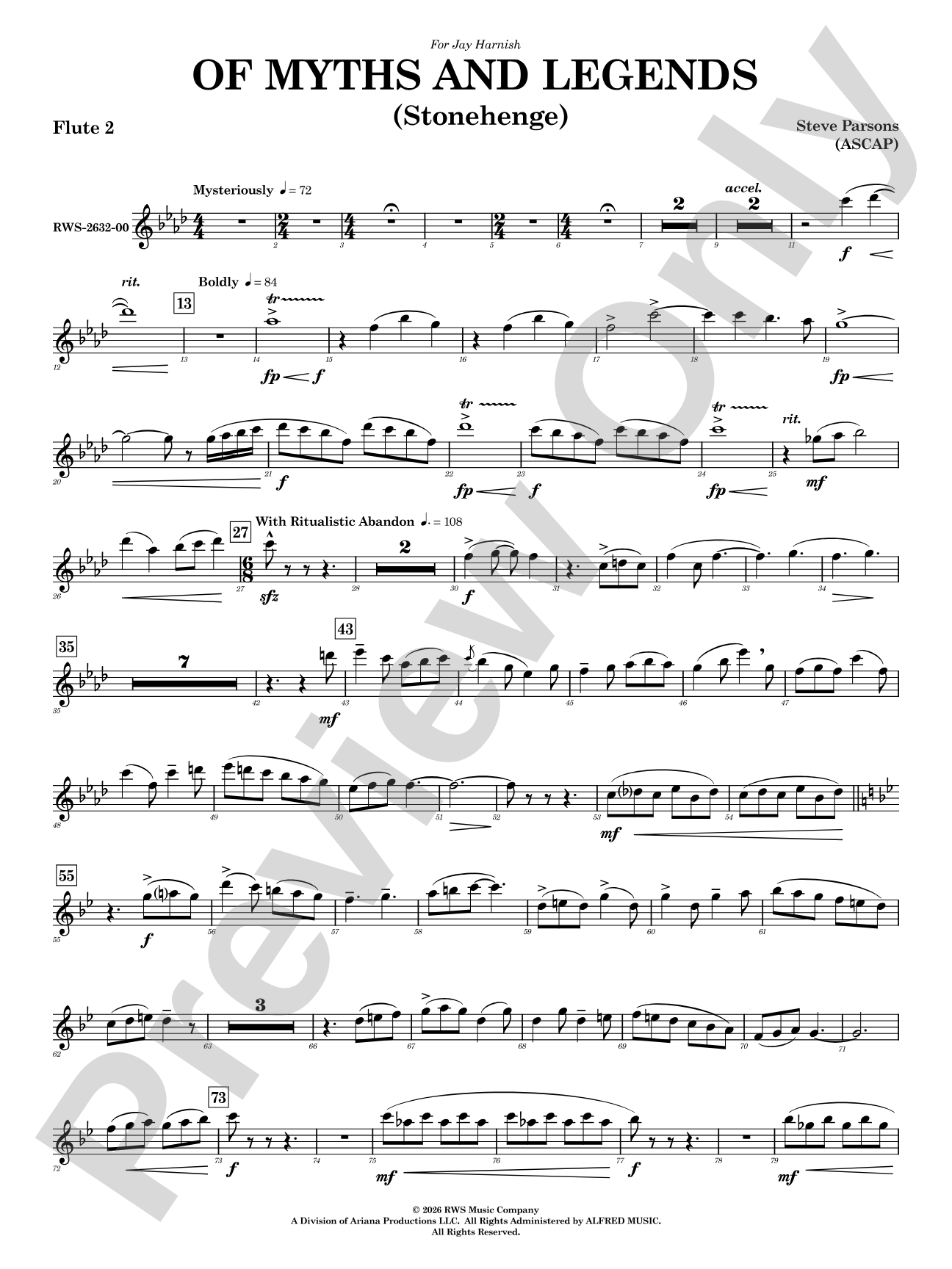 Of Myths and Legends: 2nd Flute