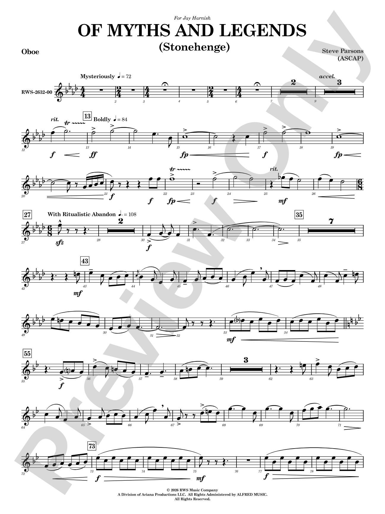 Of Myths and Legends: Oboe