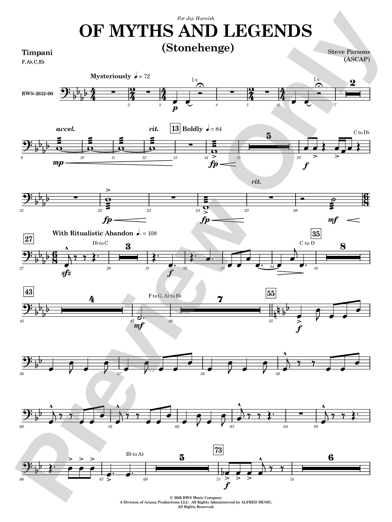 Of Myths and Legends: Timpani