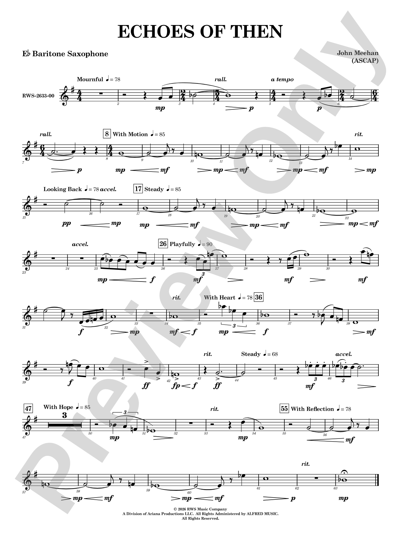 Echoes of Then: E-flat Baritone Saxophone
