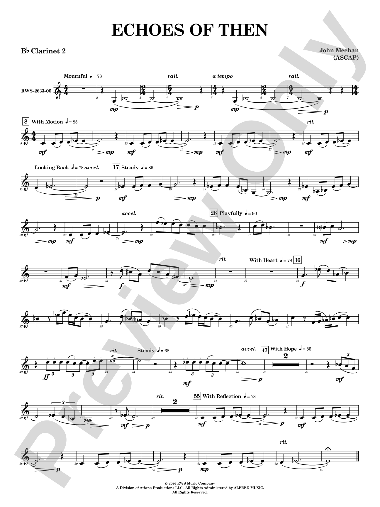 Echoes of Then: 2nd B-flat Clarinet