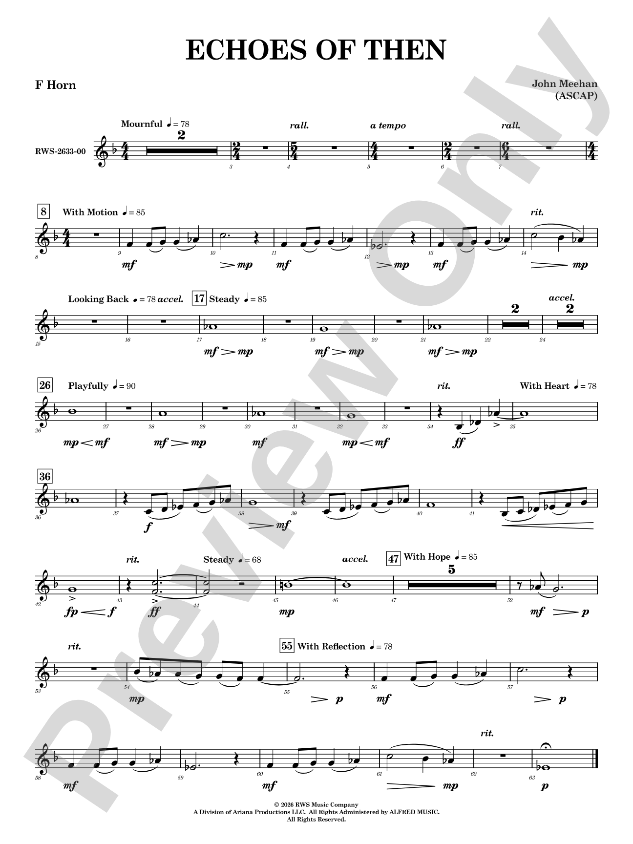 Echoes of Then: 1st F Horn