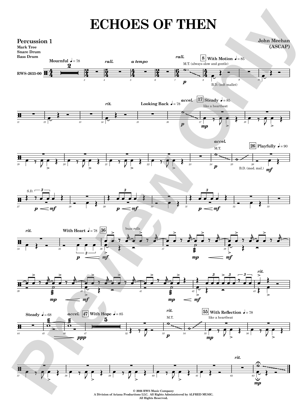 Echoes of Then: 1st Percussion