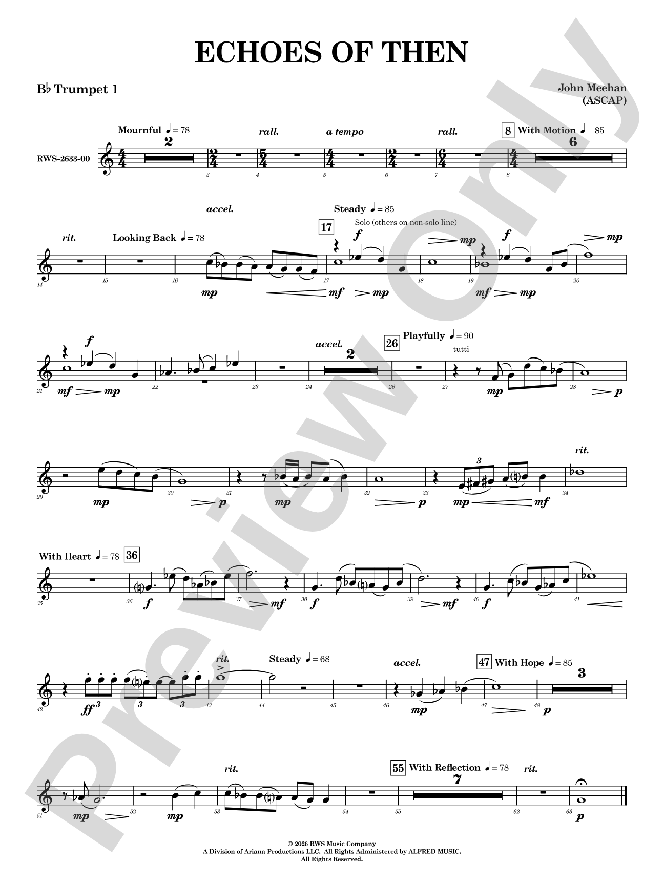 Echoes of Then: 1st B-flat Trumpet
