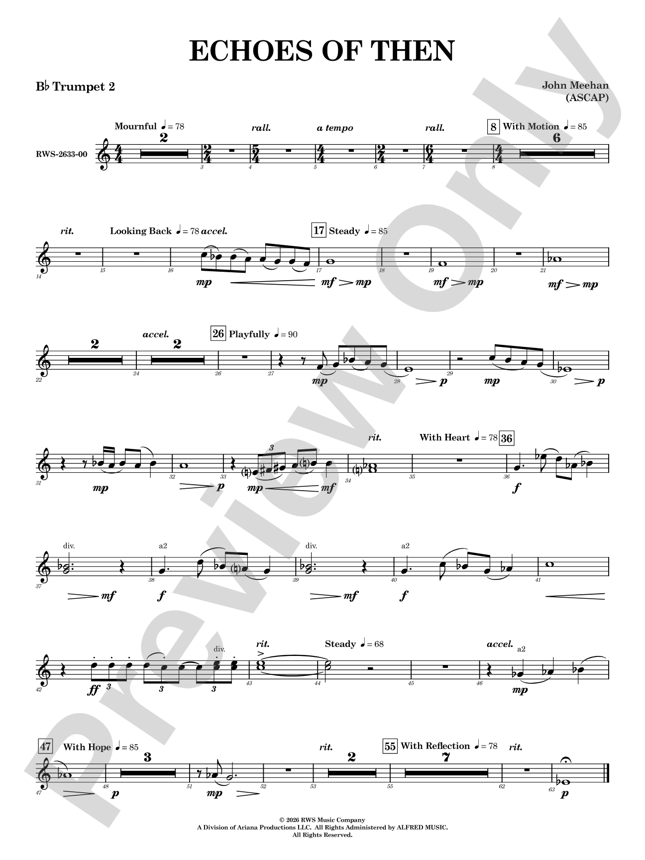 Echoes of Then: 2nd B-flat Trumpet