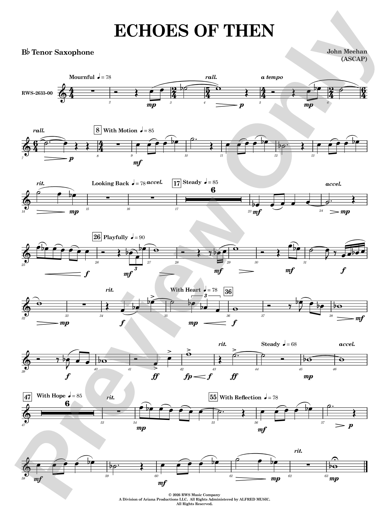 Echoes of Then: B-flat Tenor Saxophone