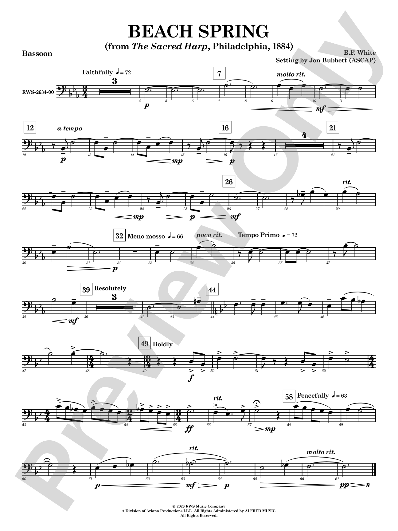 Beach Spring: Bassoon