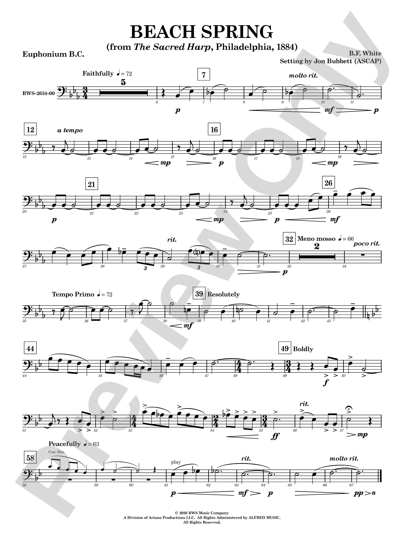 Beach Spring: Baritone B.C.