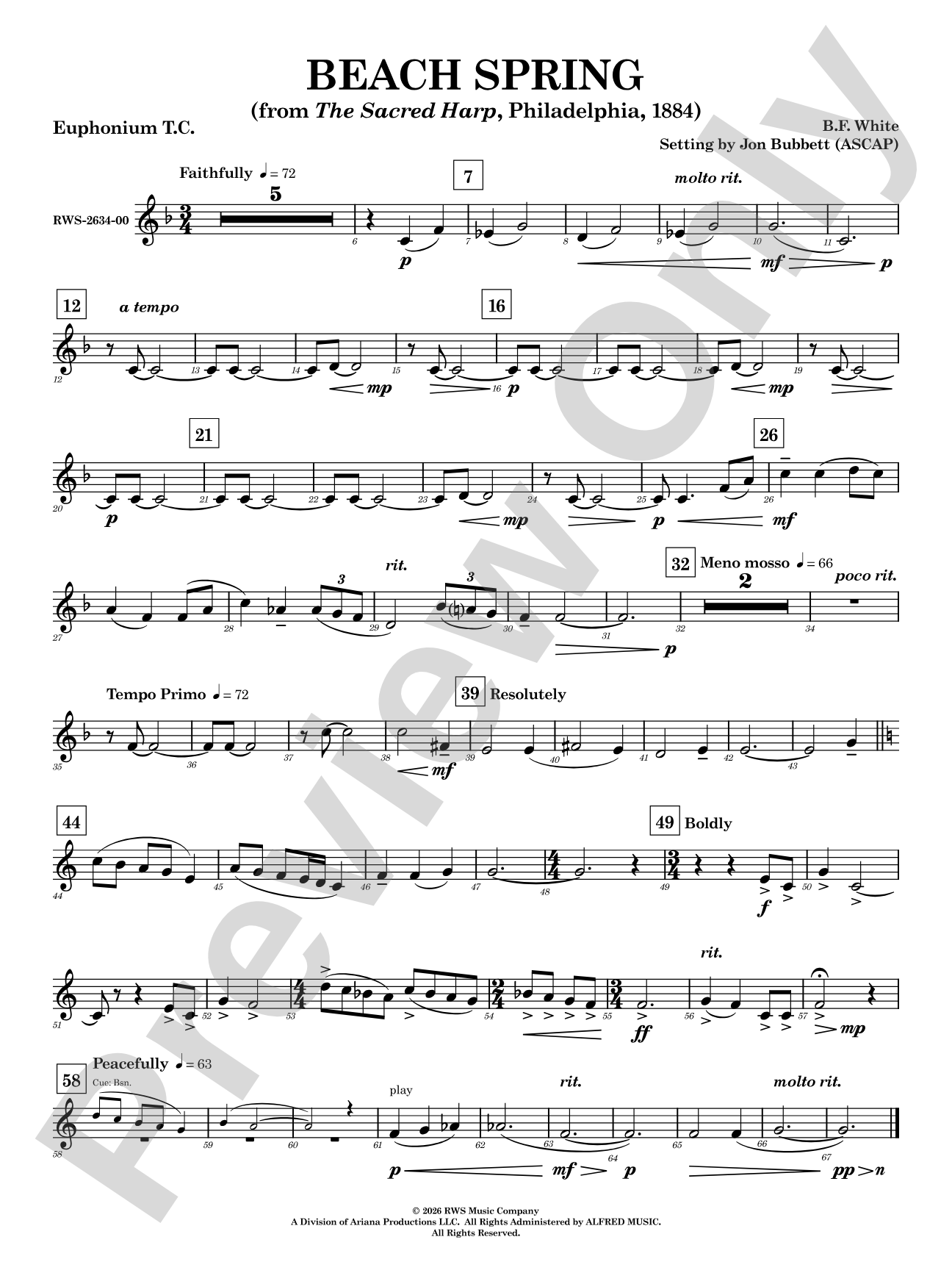 Beach Spring: Baritone T.C.