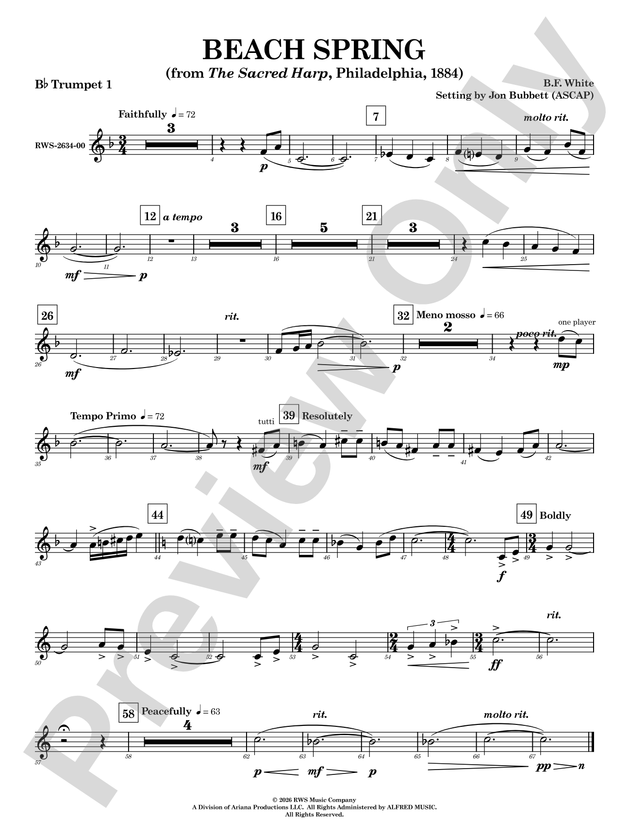 Beach Spring: 1st B-flat Trumpet
