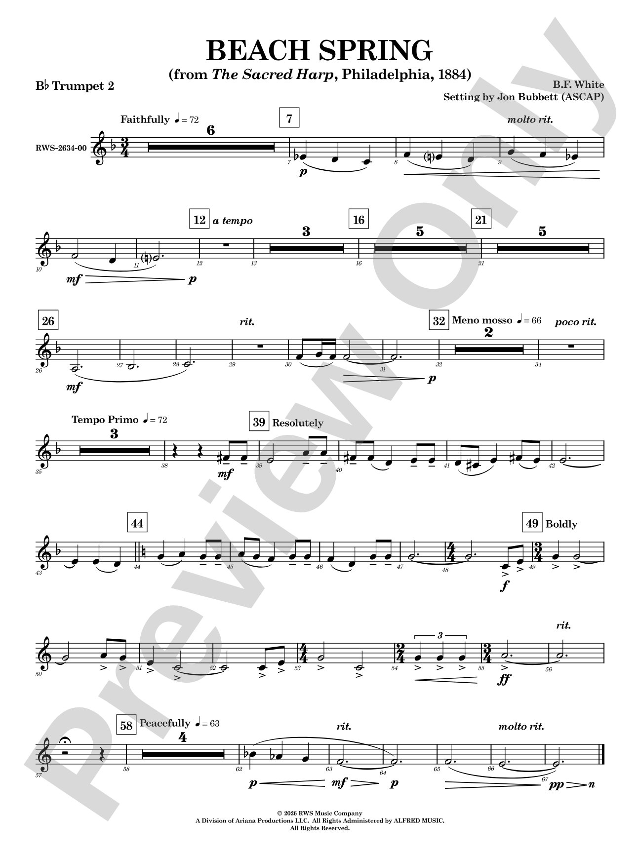 Beach Spring: 2nd B-flat Trumpet