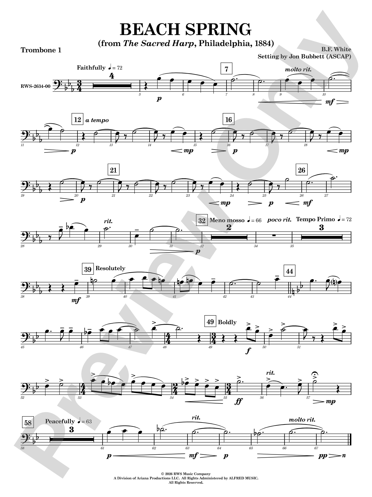 Beach Spring: 1st Trombone