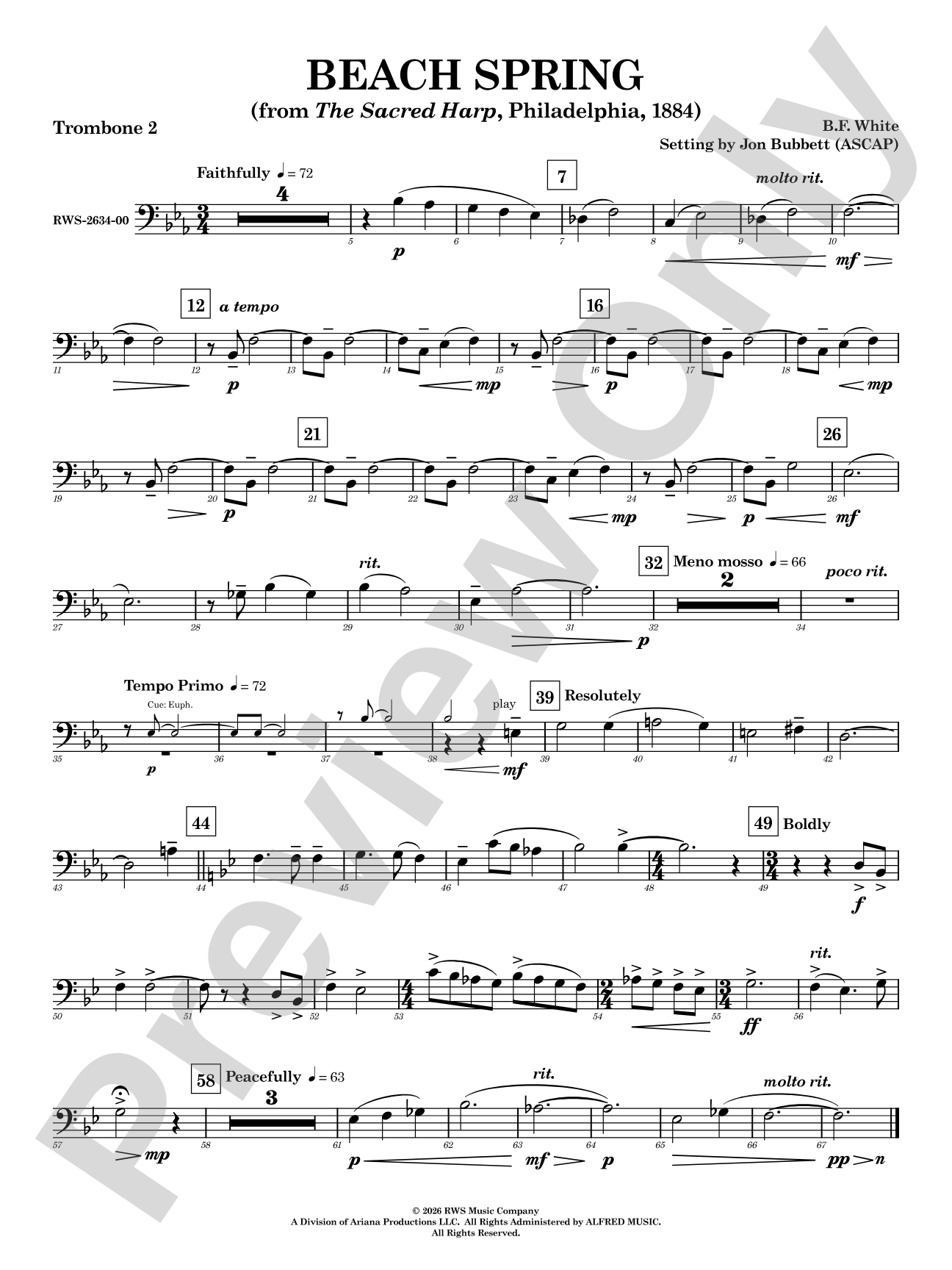 Beach Spring: 2nd Trombone