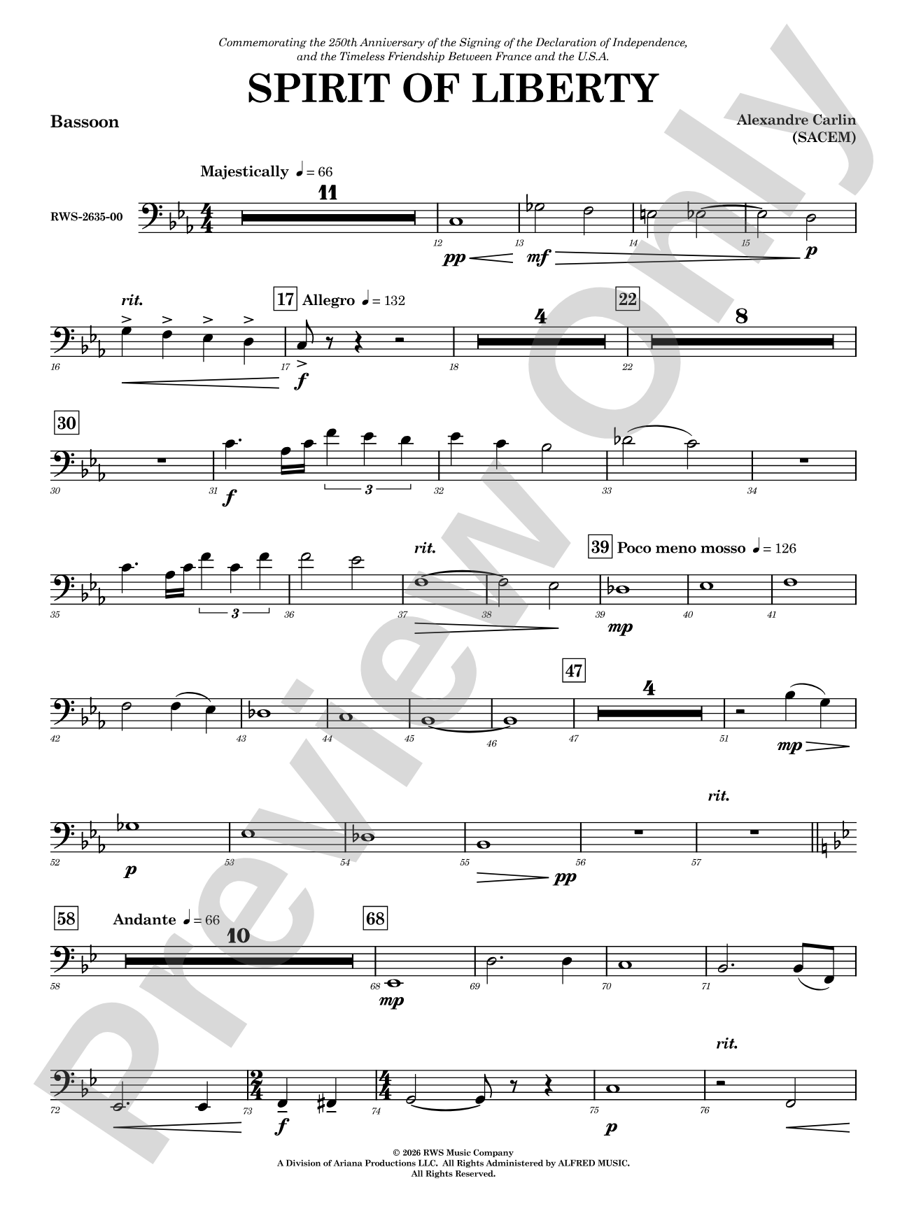 Spirit of Liberty: Bassoon