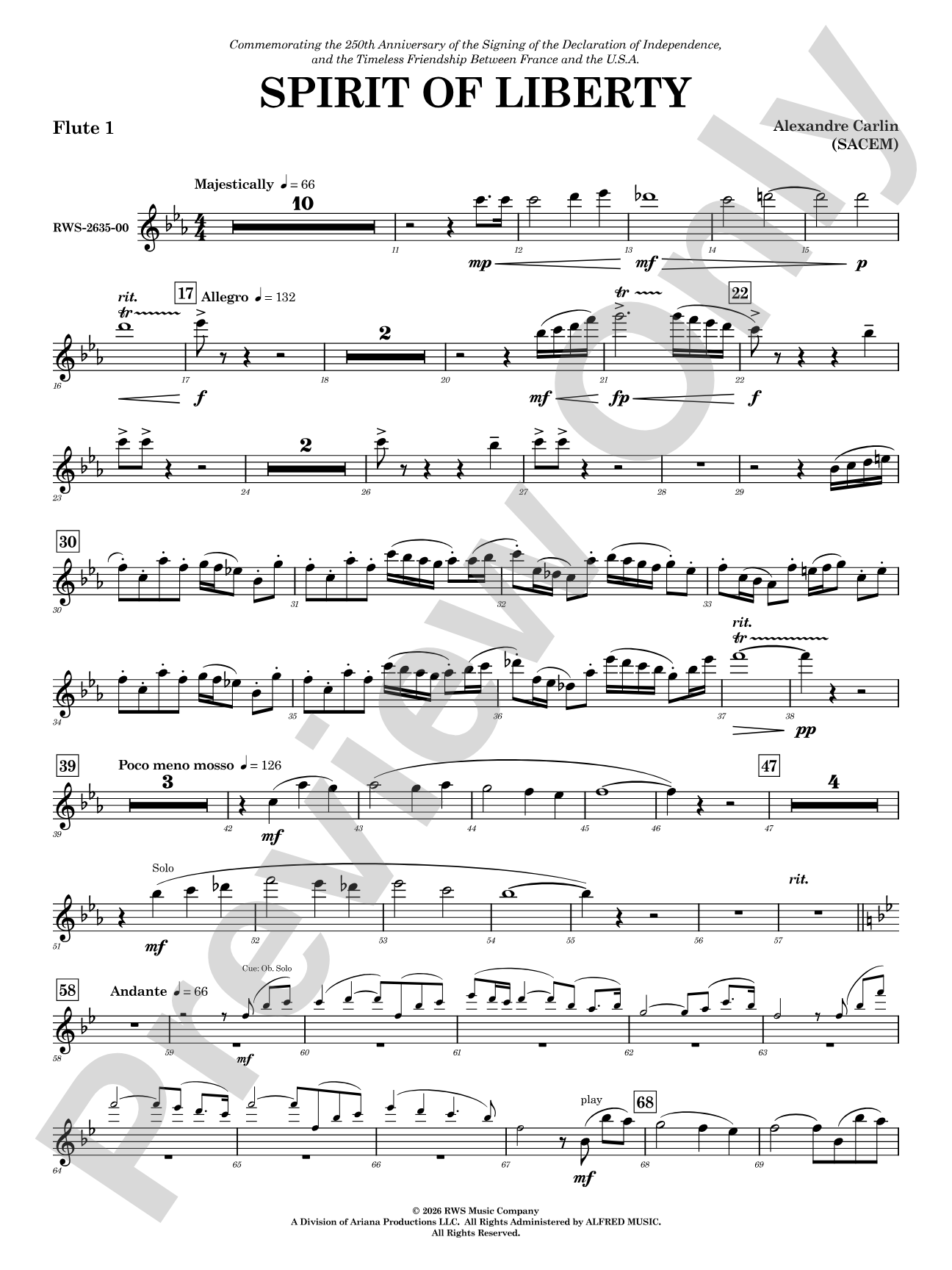 Spirit of Liberty: Flute