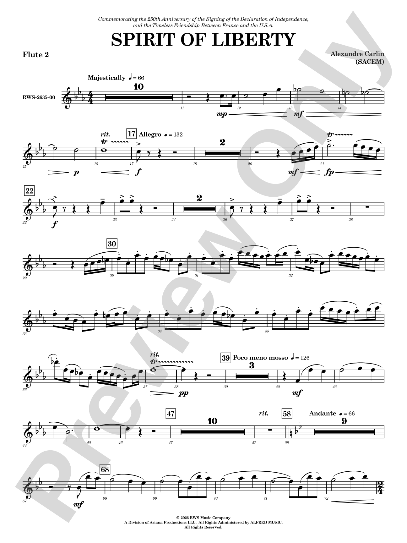 Spirit of Liberty: 2nd Flute