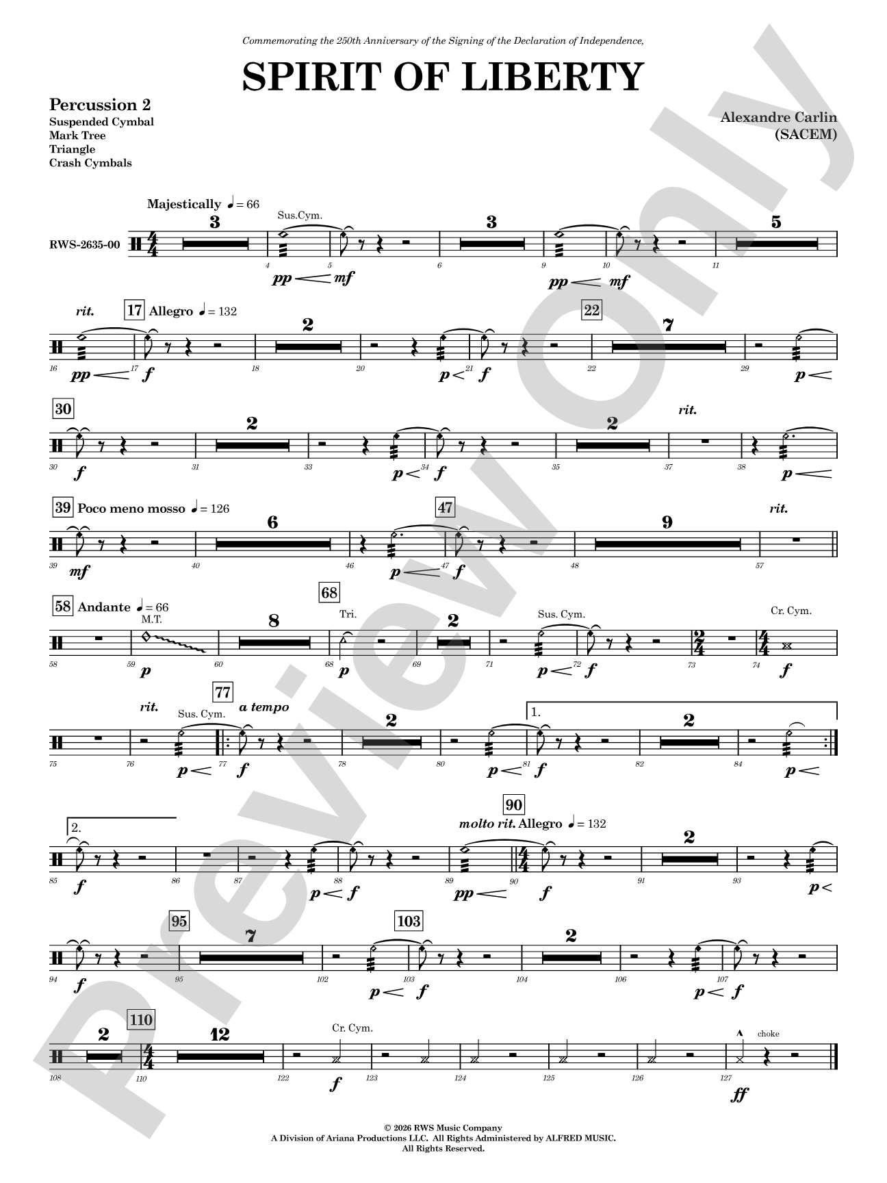 Spirit of Liberty: 2nd Percussion