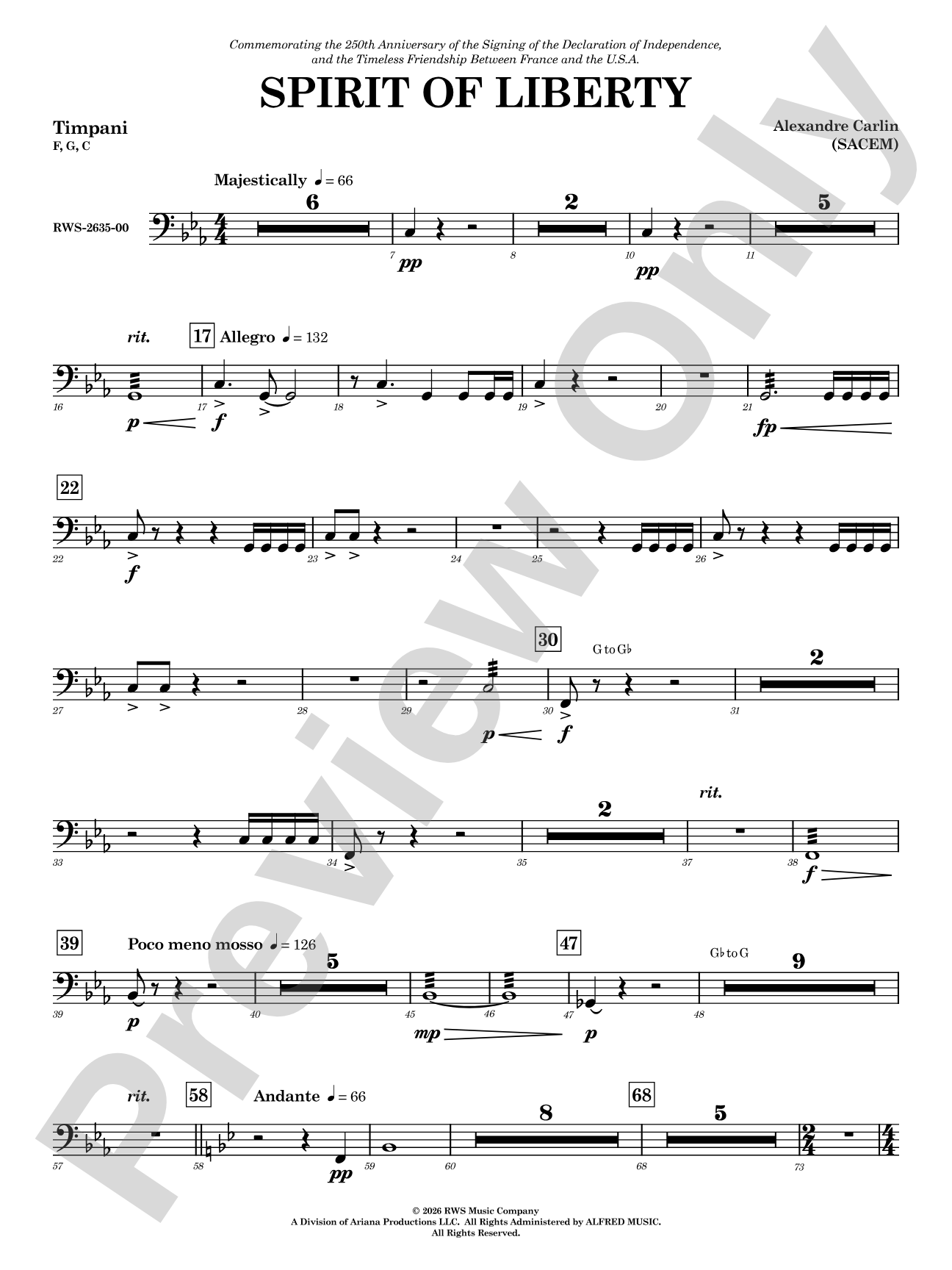 Spirit of Liberty: Timpani