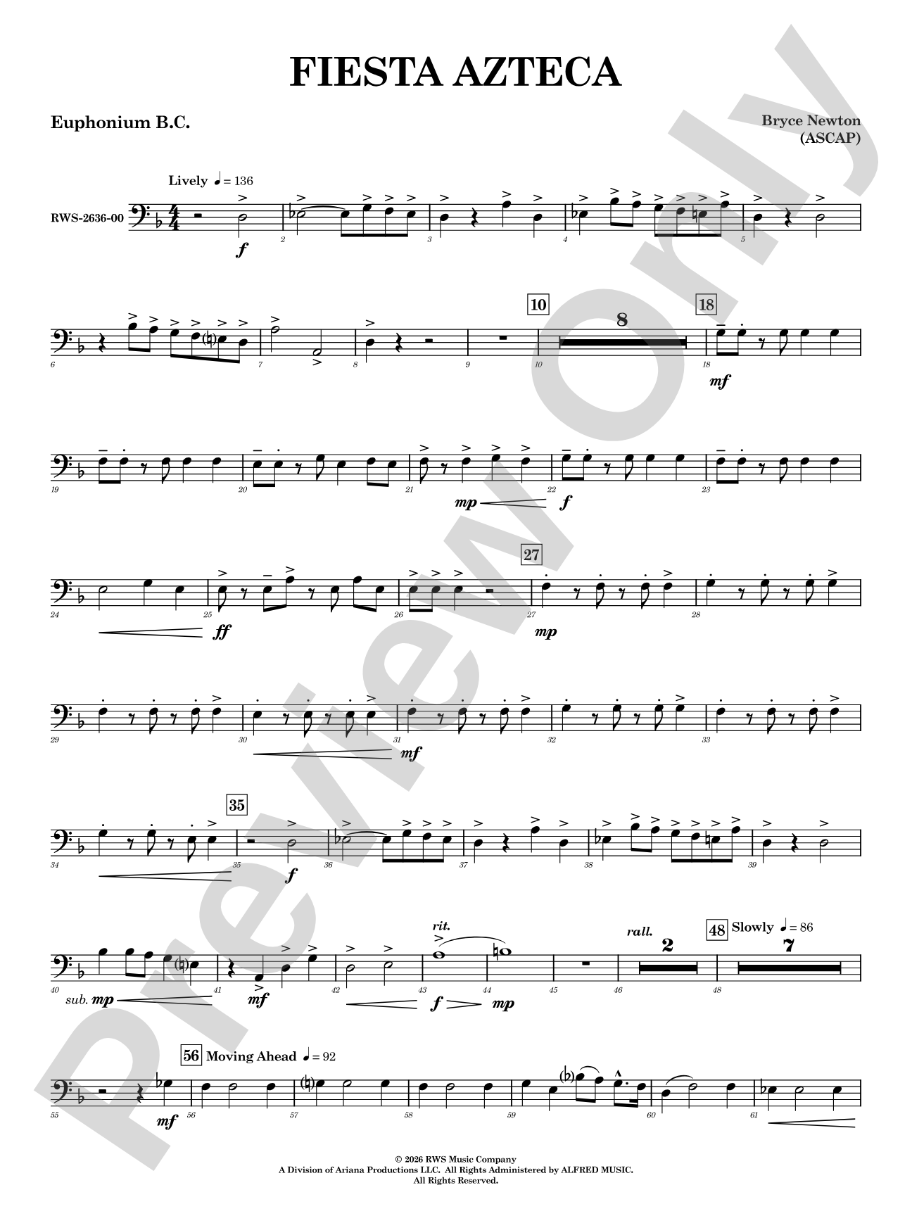 Fiesta Azteca: Baritone B.C.