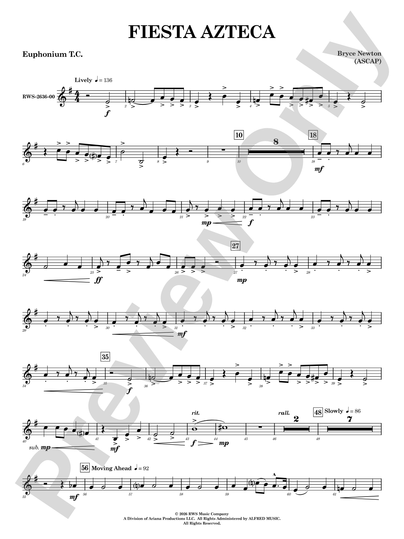Fiesta Azteca: Baritone T.C.