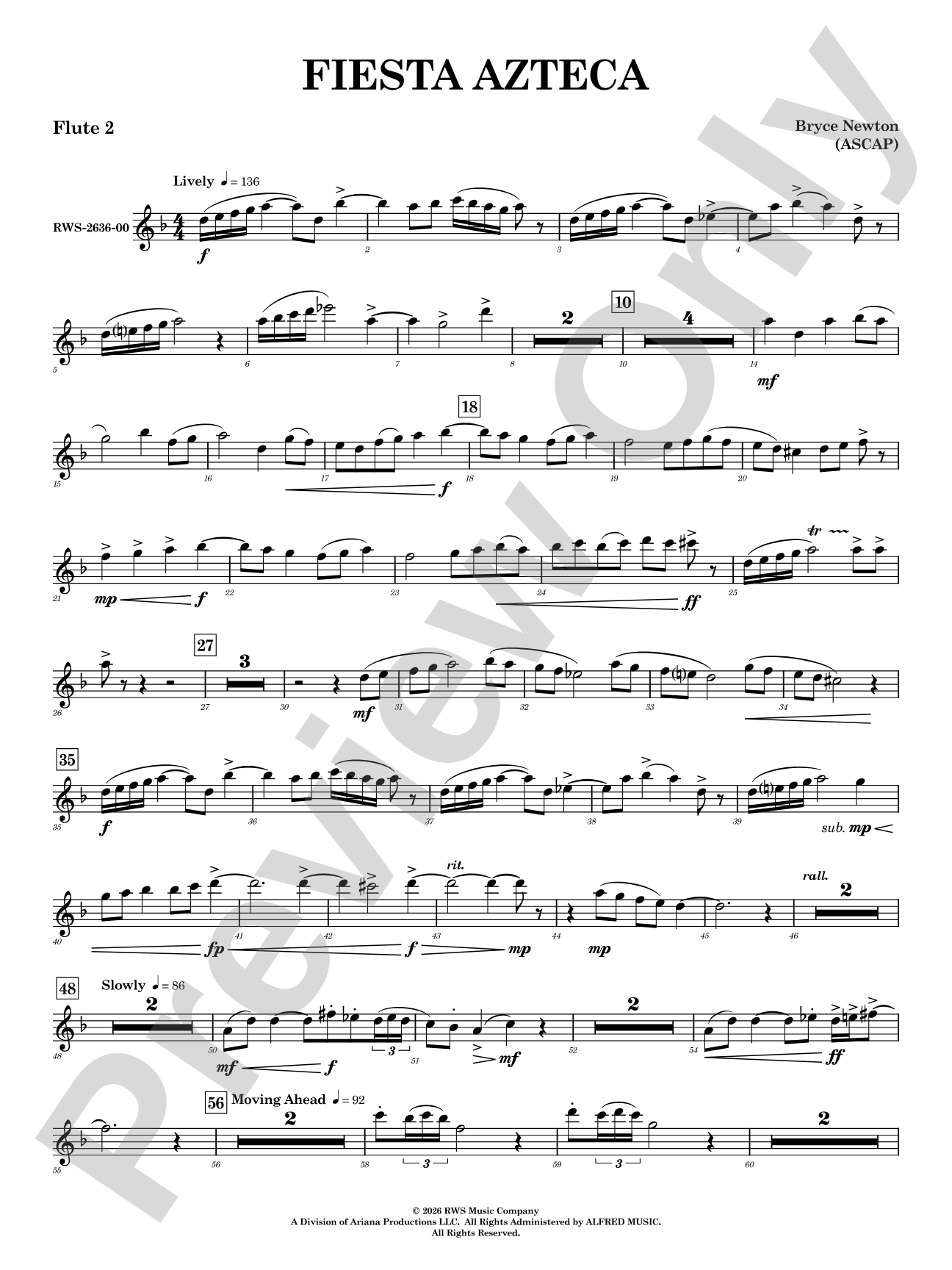 Fiesta Azteca: 2nd Flute