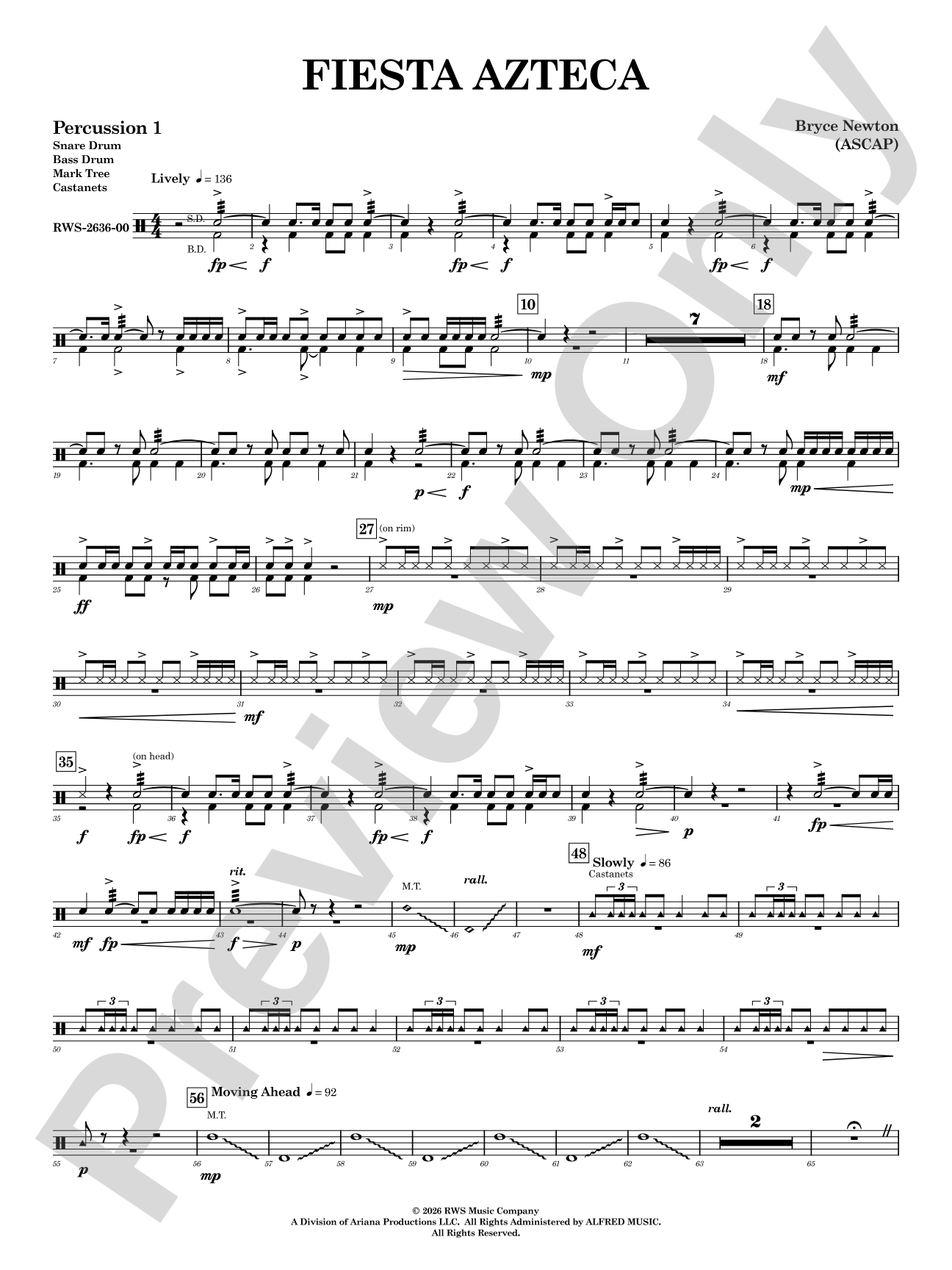 Fiesta Azteca: 1st Percussion