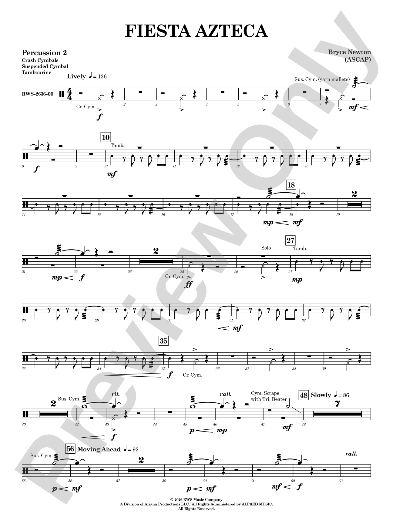 Fiesta Azteca: 2nd Percussion