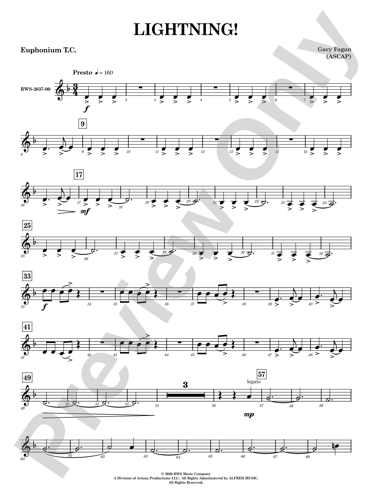 Lightning!: Baritone T.C.