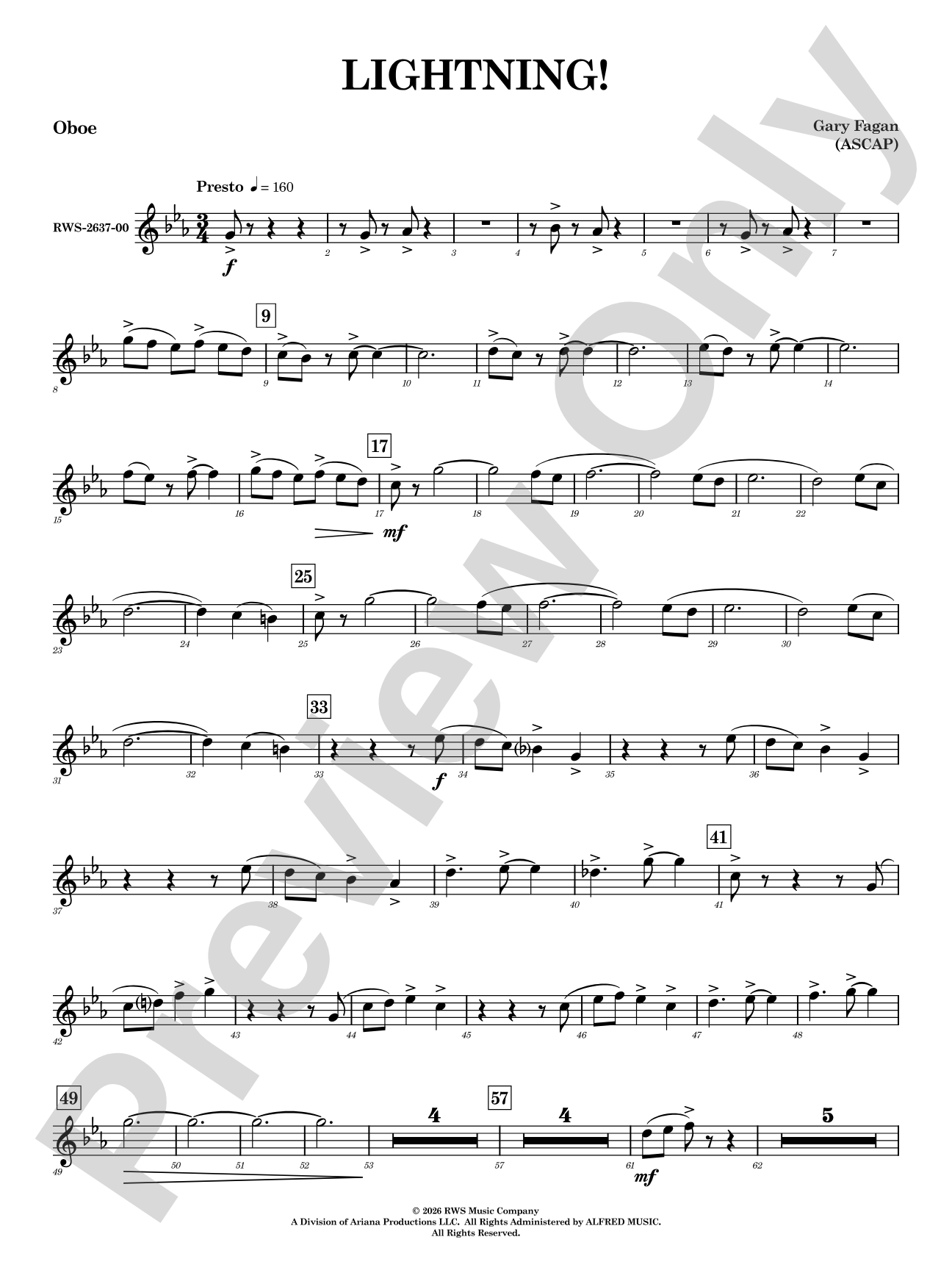 Lightning!: Oboe