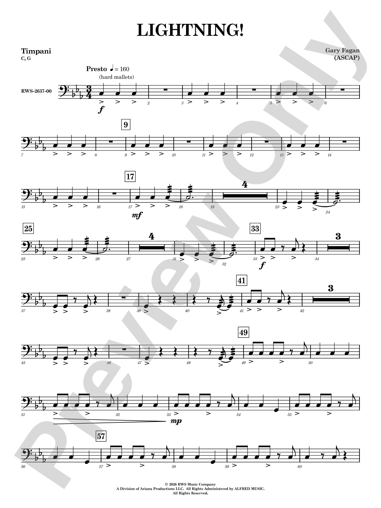 Lightning!: Timpani