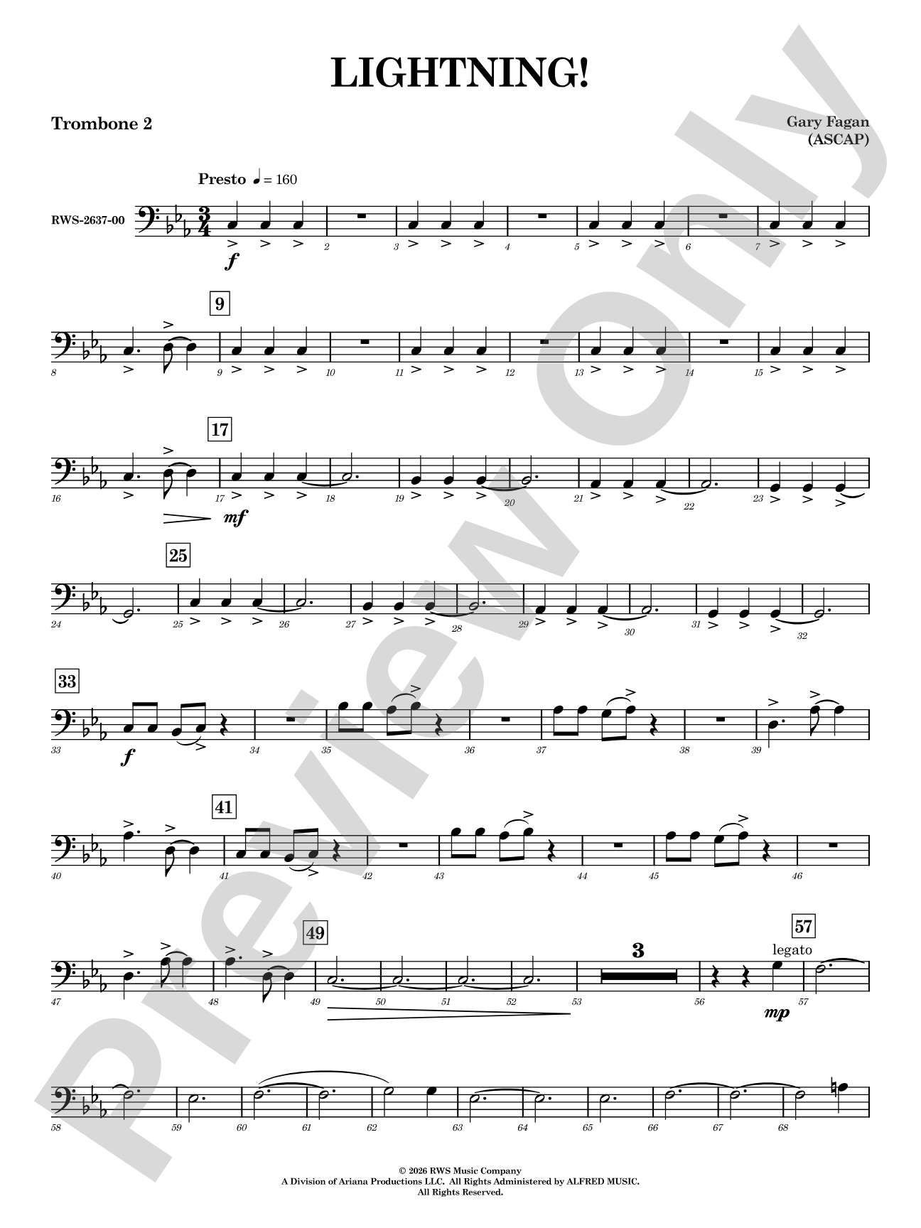 Lightning!: 2nd Trombone