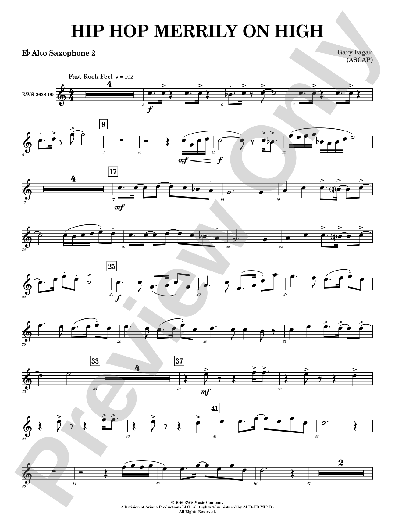 Hip Hop Merrily on High: 2nd E-flat Alto Saxophone
