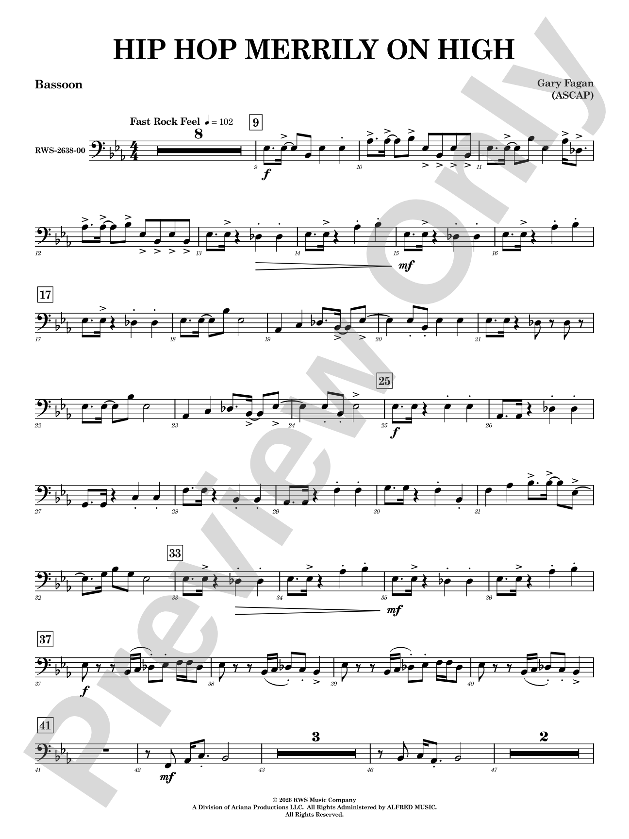 Hip Hop Merrily on High: Bassoon