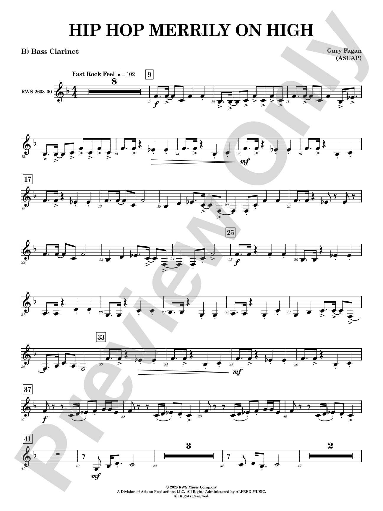 Hip Hop Merrily on High: B-flat Bass Clarinet