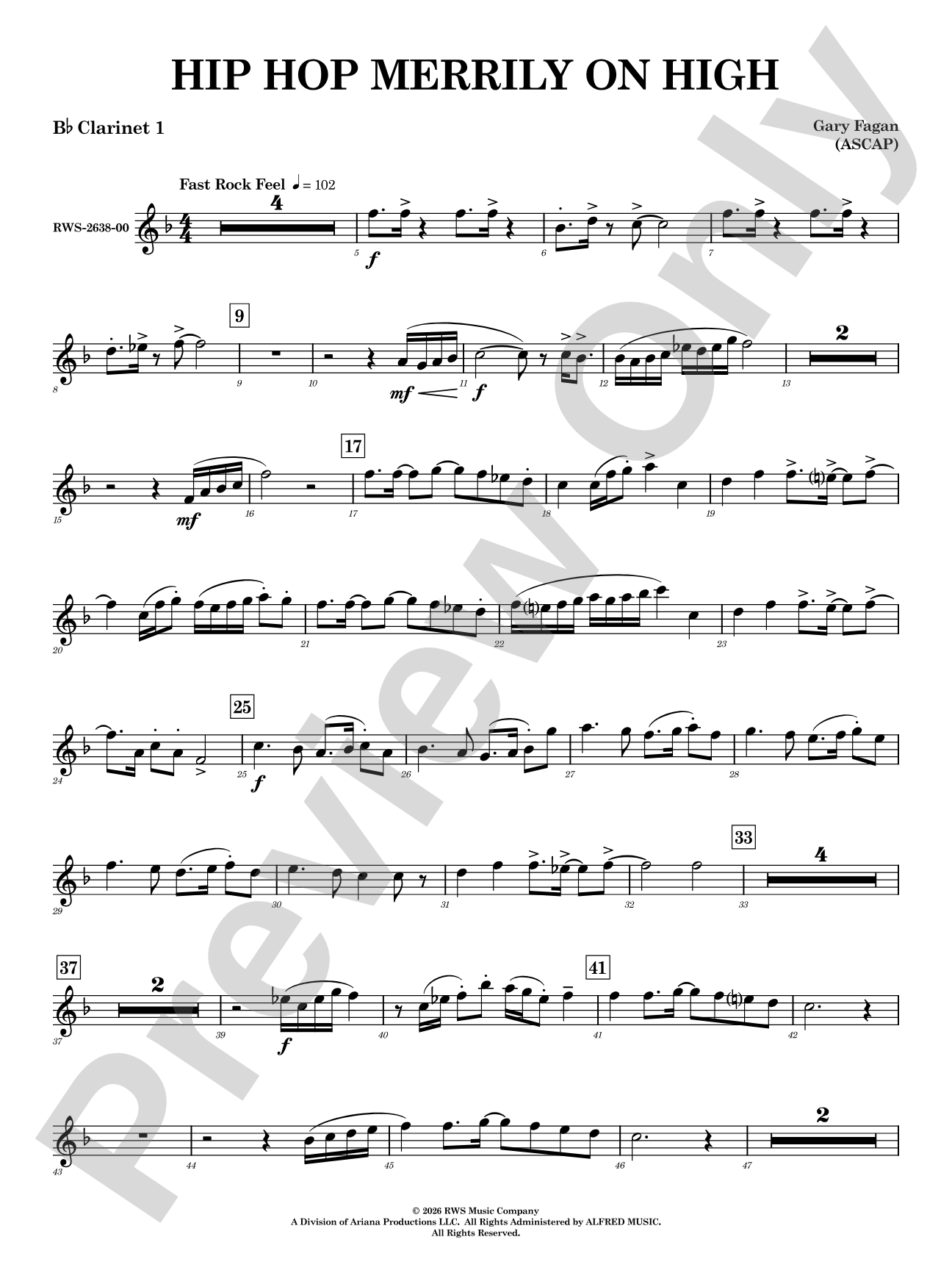 Hip Hop Merrily on High: 1st B-flat Clarinet