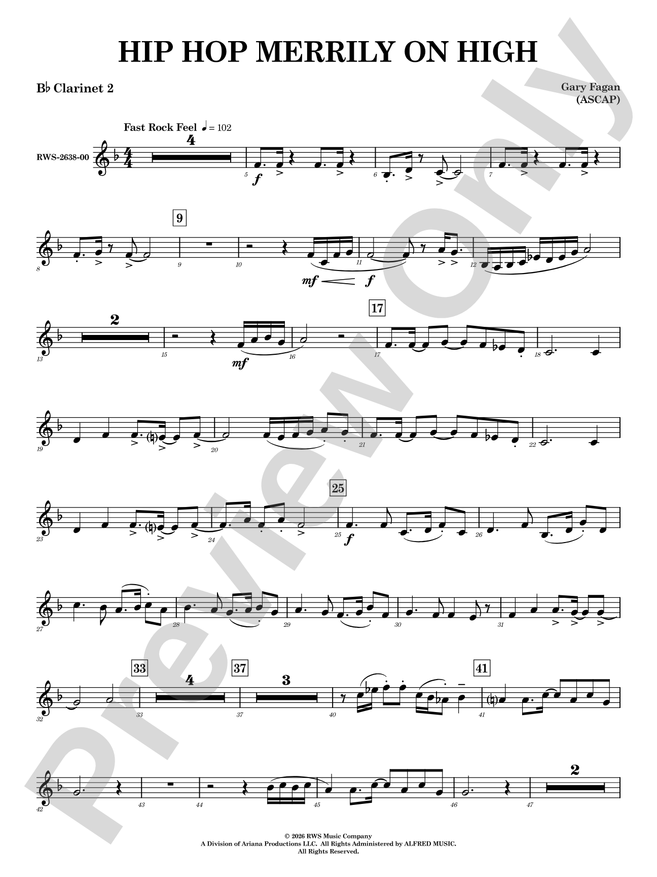 Hip Hop Merrily on High: 2nd B-flat Clarinet