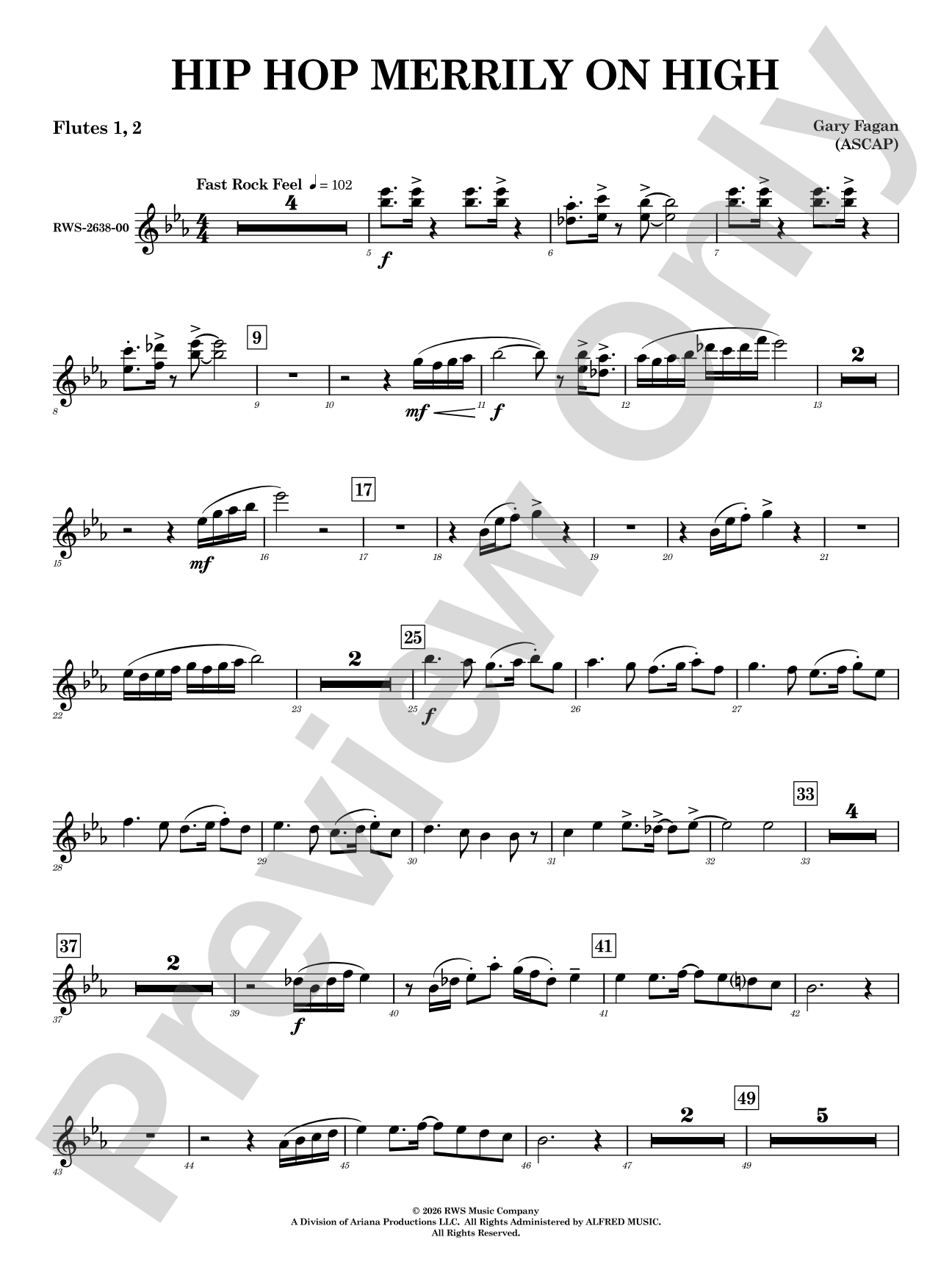 Hip Hop Merrily on High: 1st & 2nd Flute